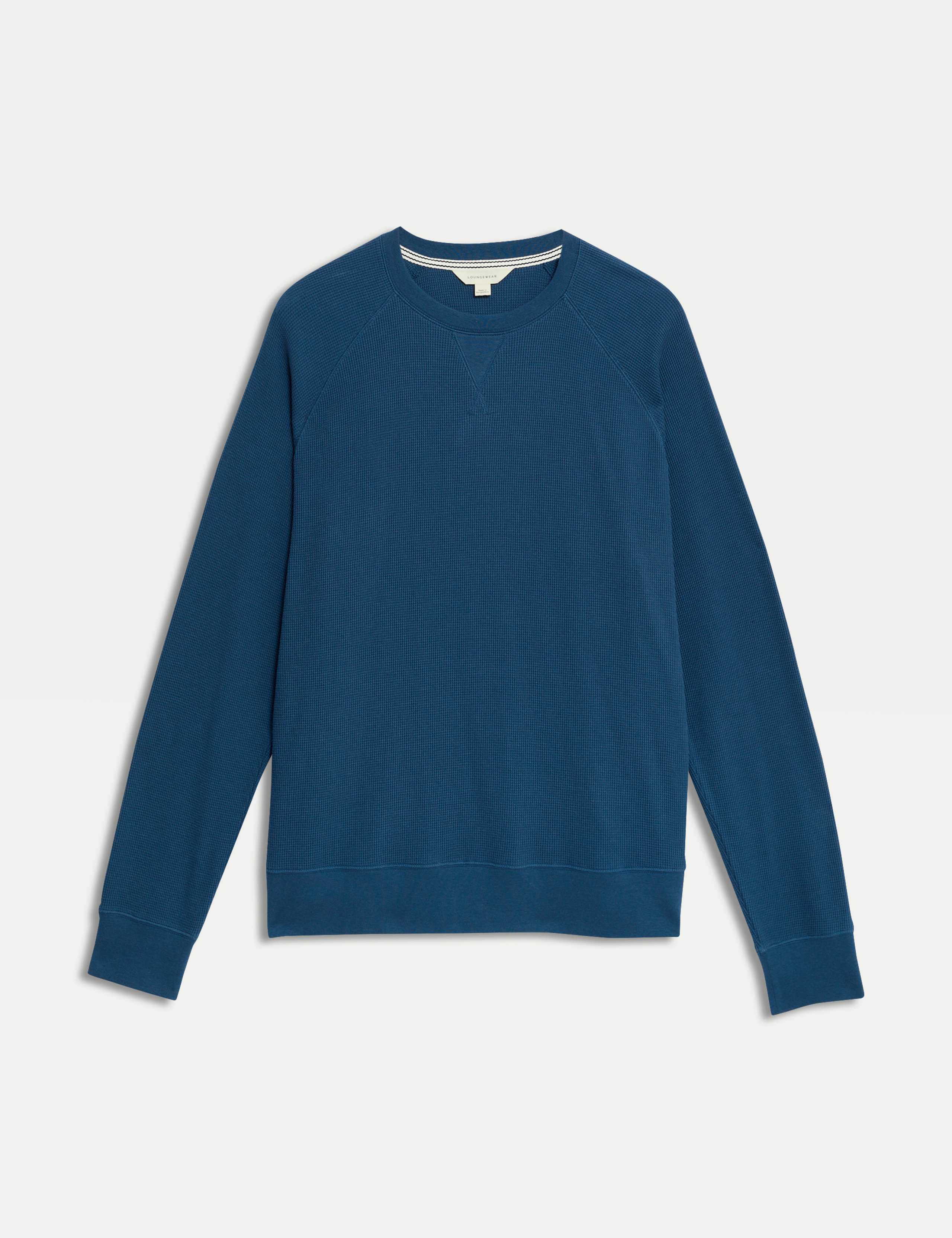 Pure Cotton Waffle Loungewear Sweatshirt 2 of 5