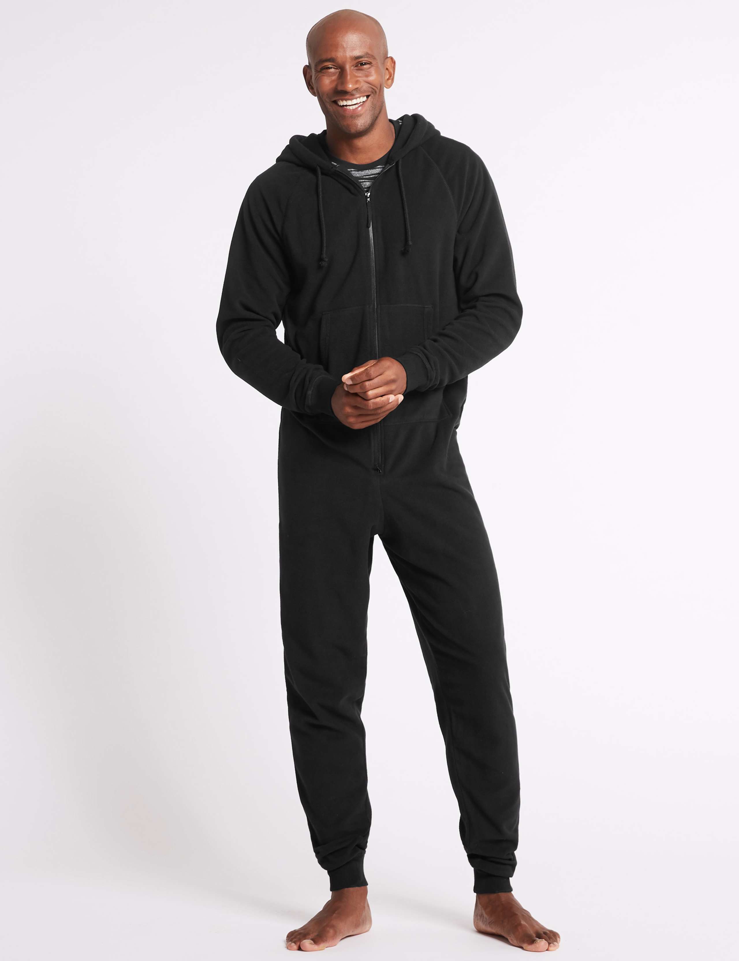 Fleece Hooded Onesie 1 of 3