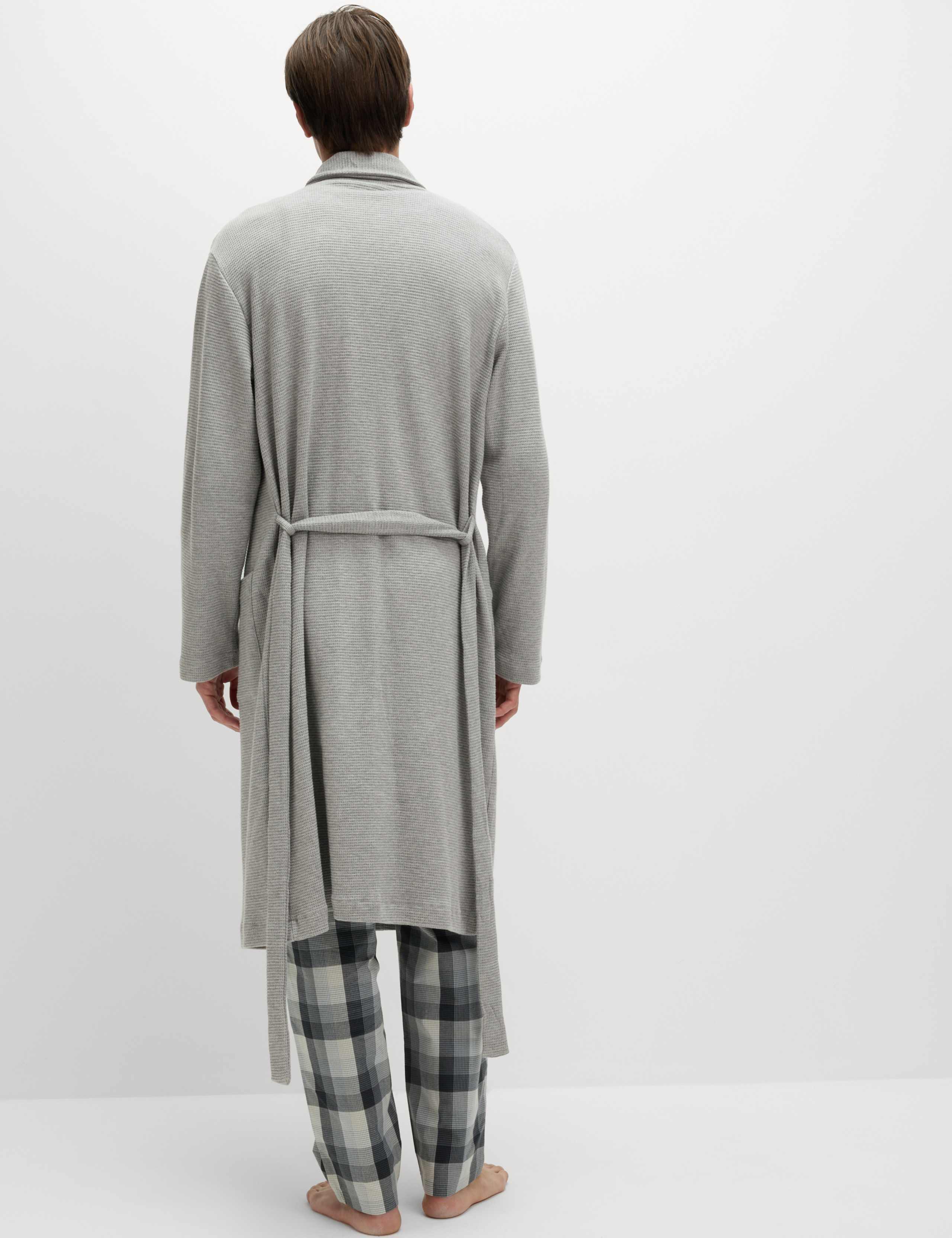 Pure Cotton Waffle Lightweight Dressing Gown 6 of 6