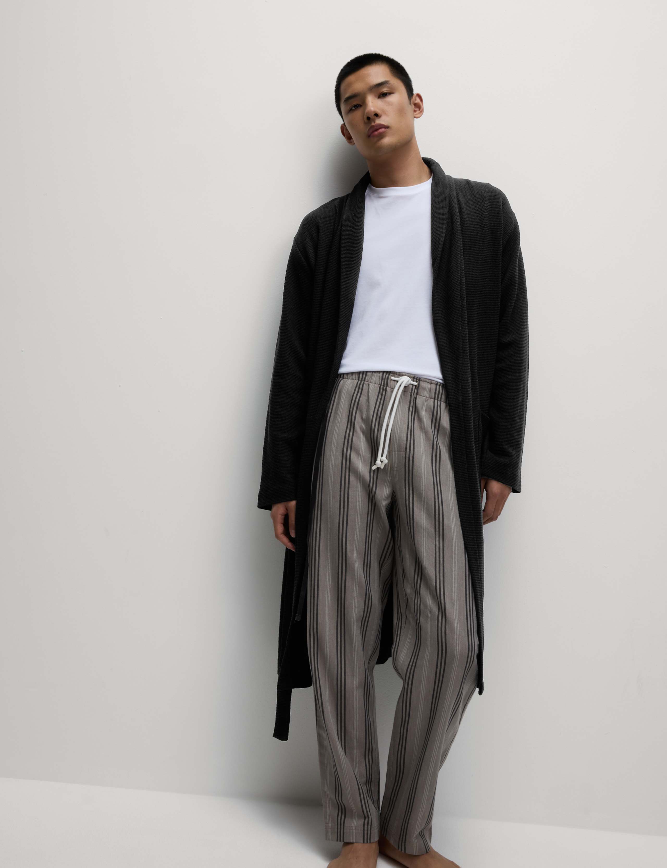 Pure Cotton Waffle Lightweight Dressing Gown 4 of 6