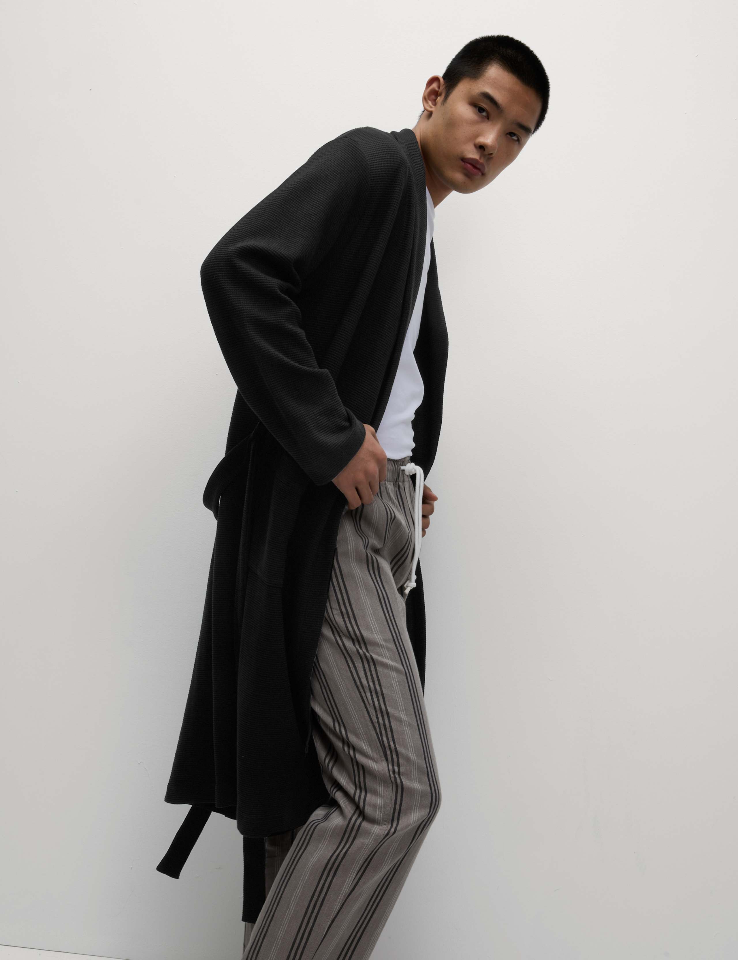 Pure Cotton Waffle Lightweight Dressing Gown 5 of 6