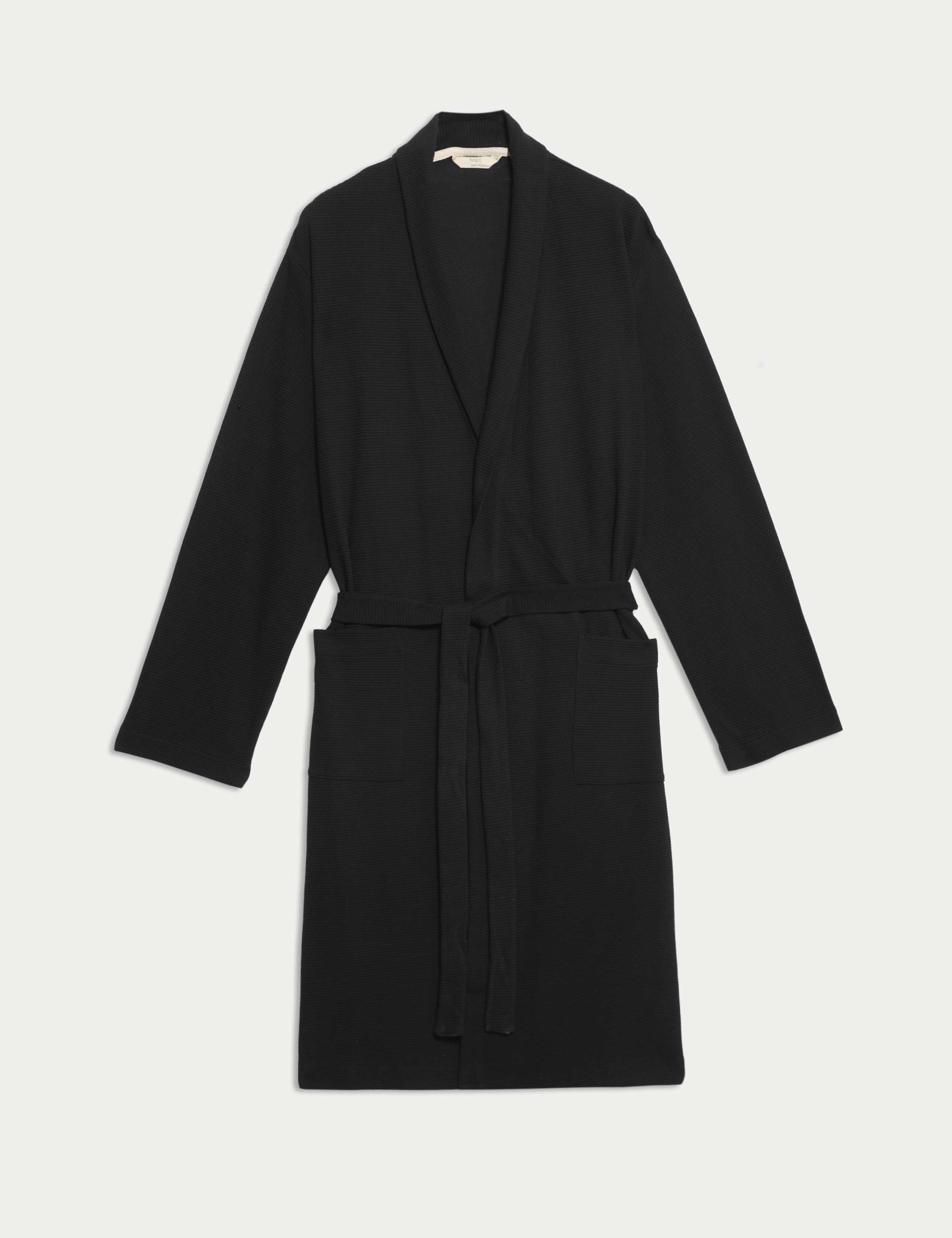 Pure Cotton Waffle Lightweight Dressing Gown 2 of 6
