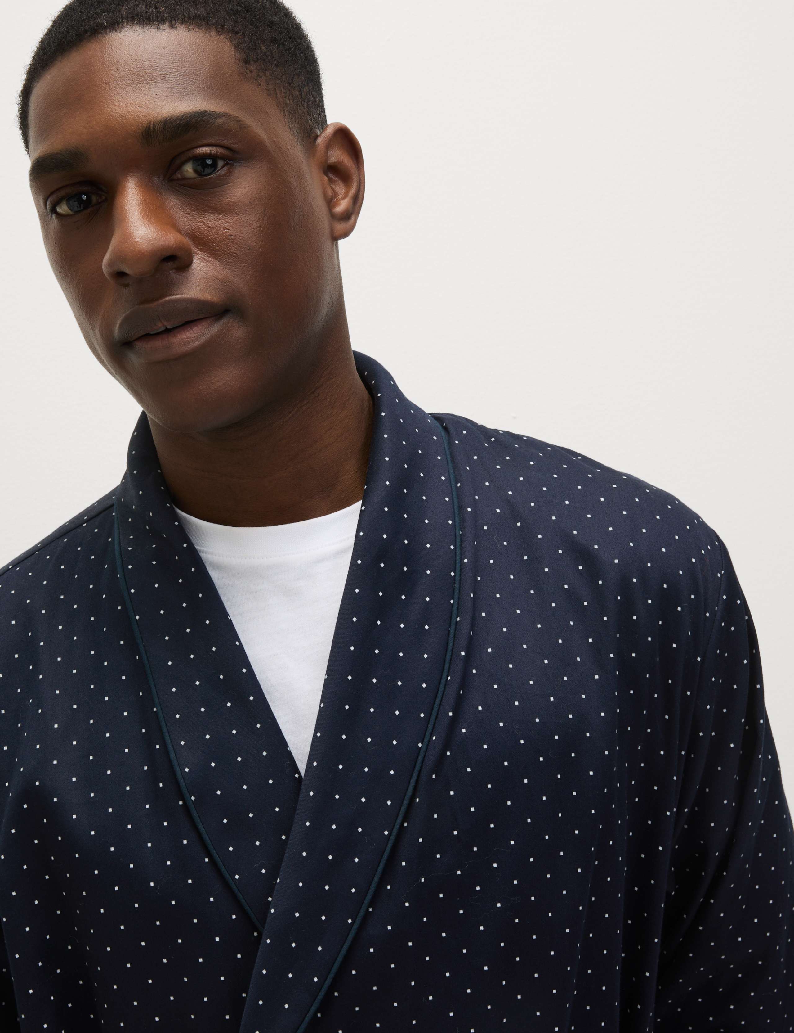 Pure Cotton Polka Dot Dressing Gown 4 of 5