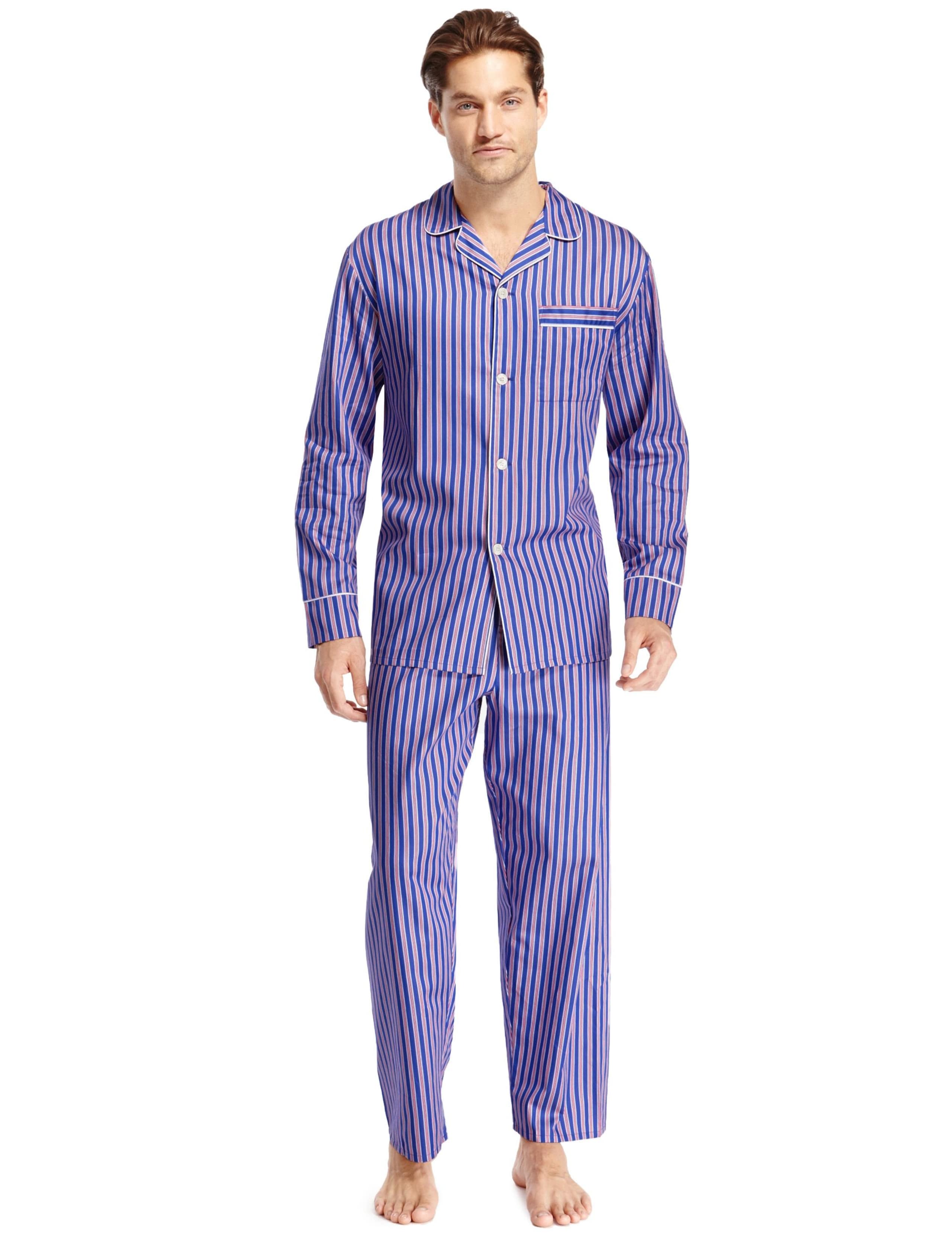Pure Egyptian Cotton Bold Striped Pyjama Set 1 of 4