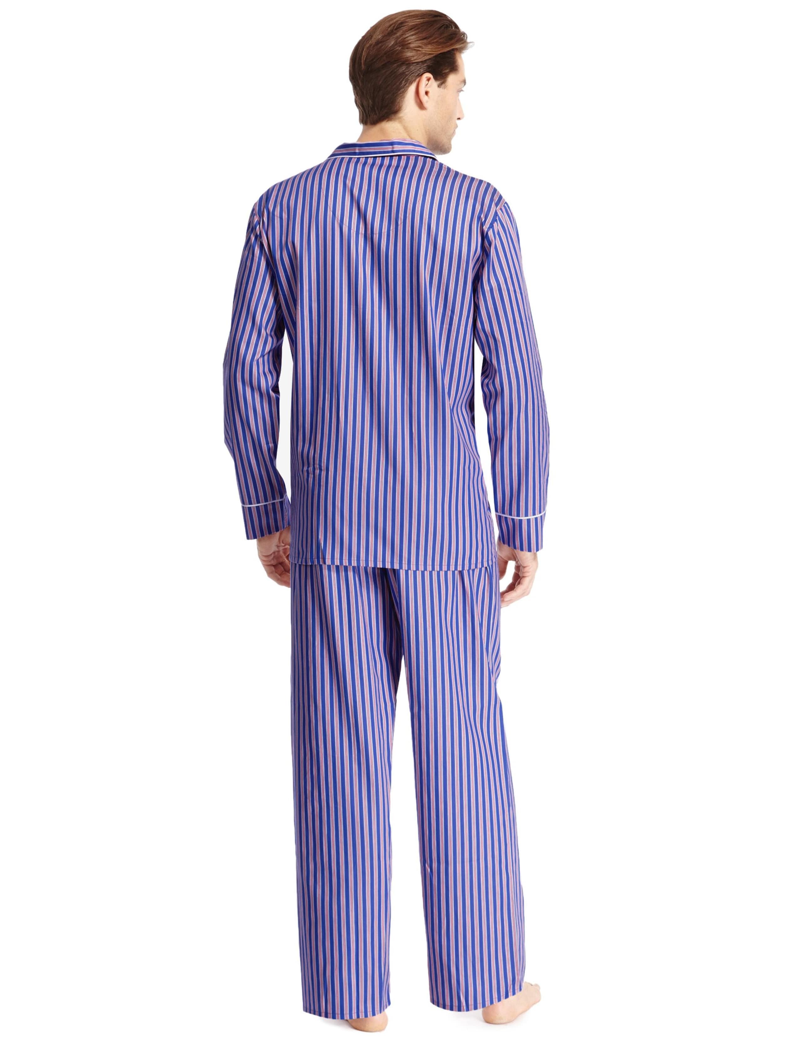 Pure Egyptian Cotton Bold Striped Pyjama Set 3 of 4