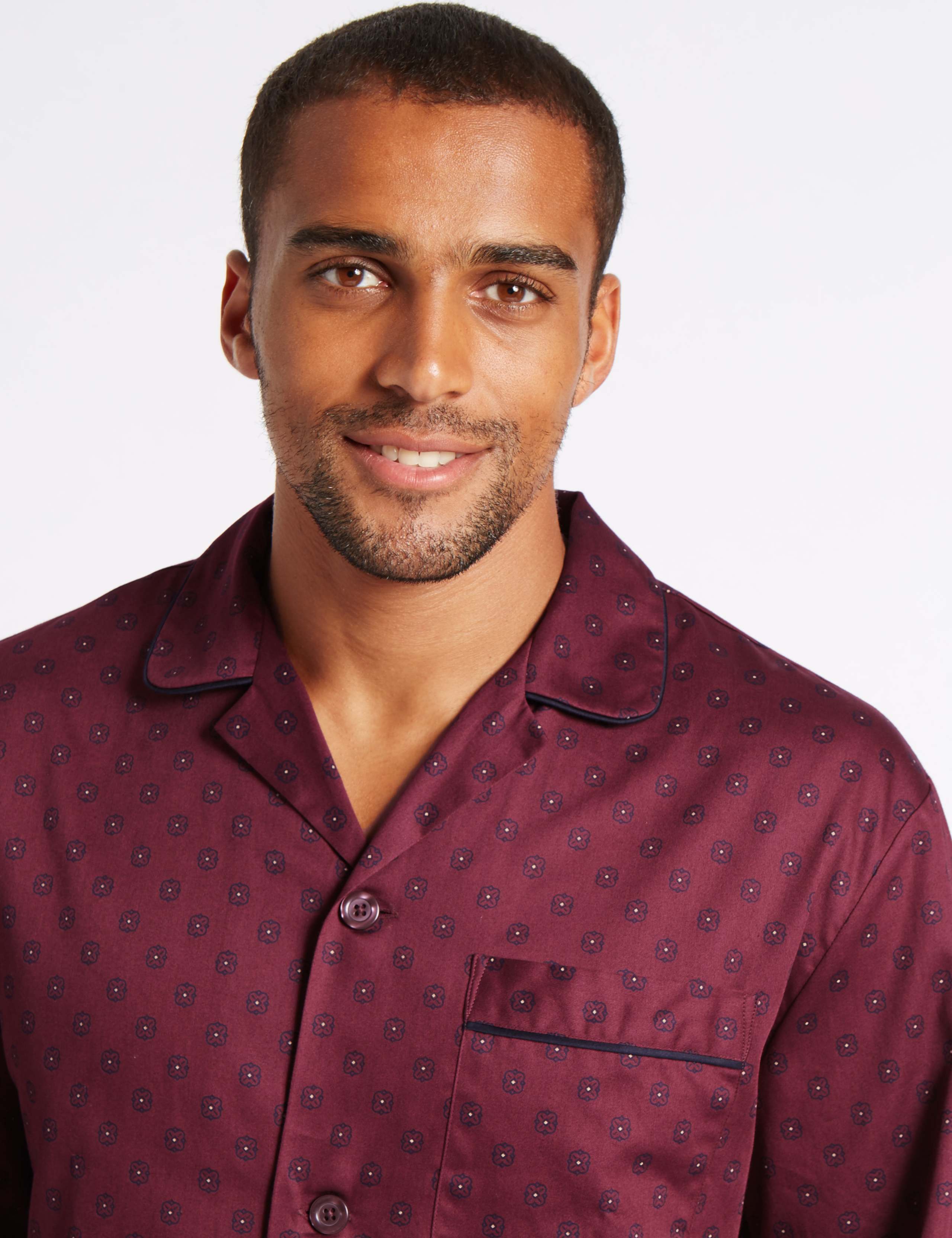 Pure Cotton Ditsy Print Pyjama Set 5 of 6