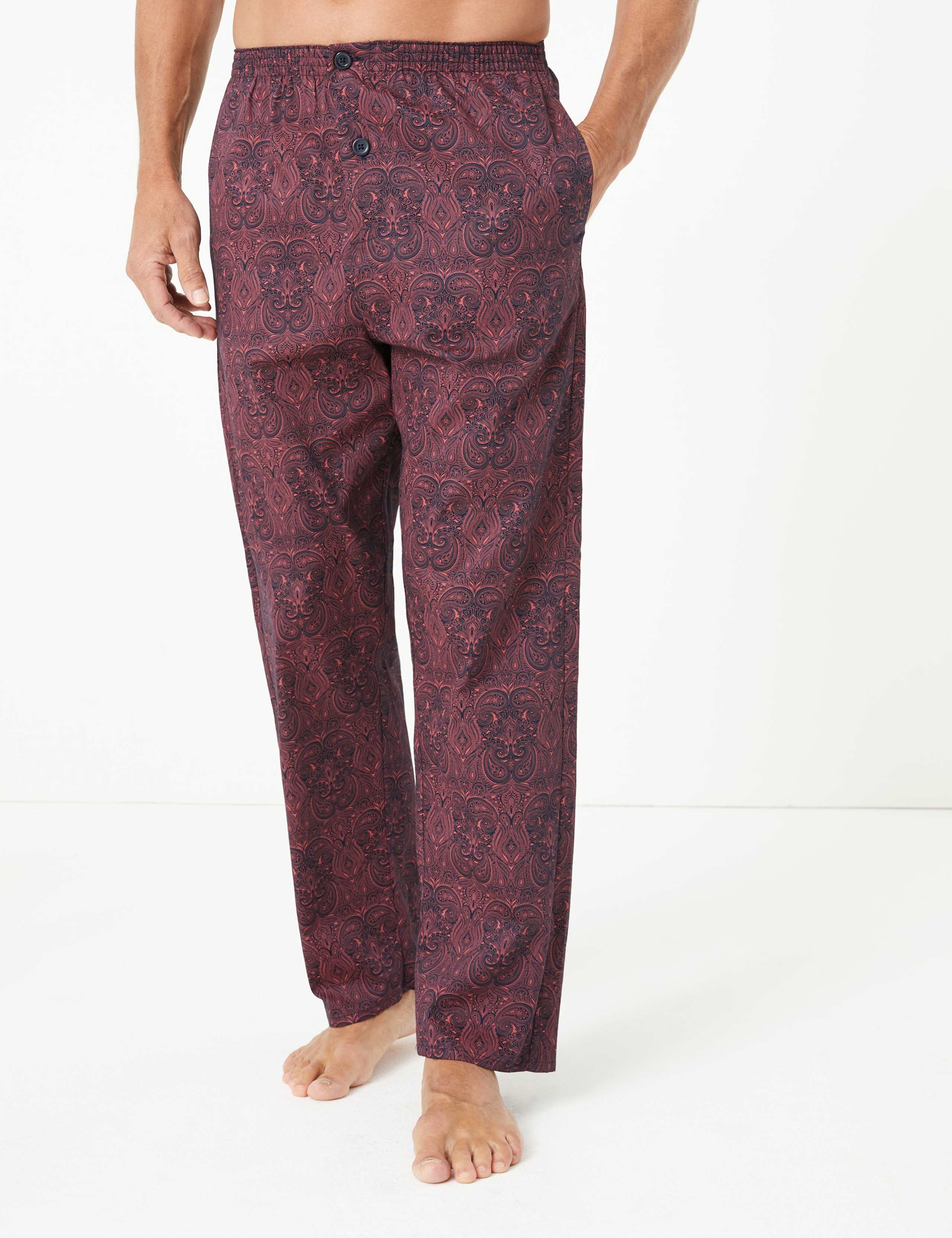 Pure Cotton Paisley Print Pyjama Set M&S Collection M&S IE