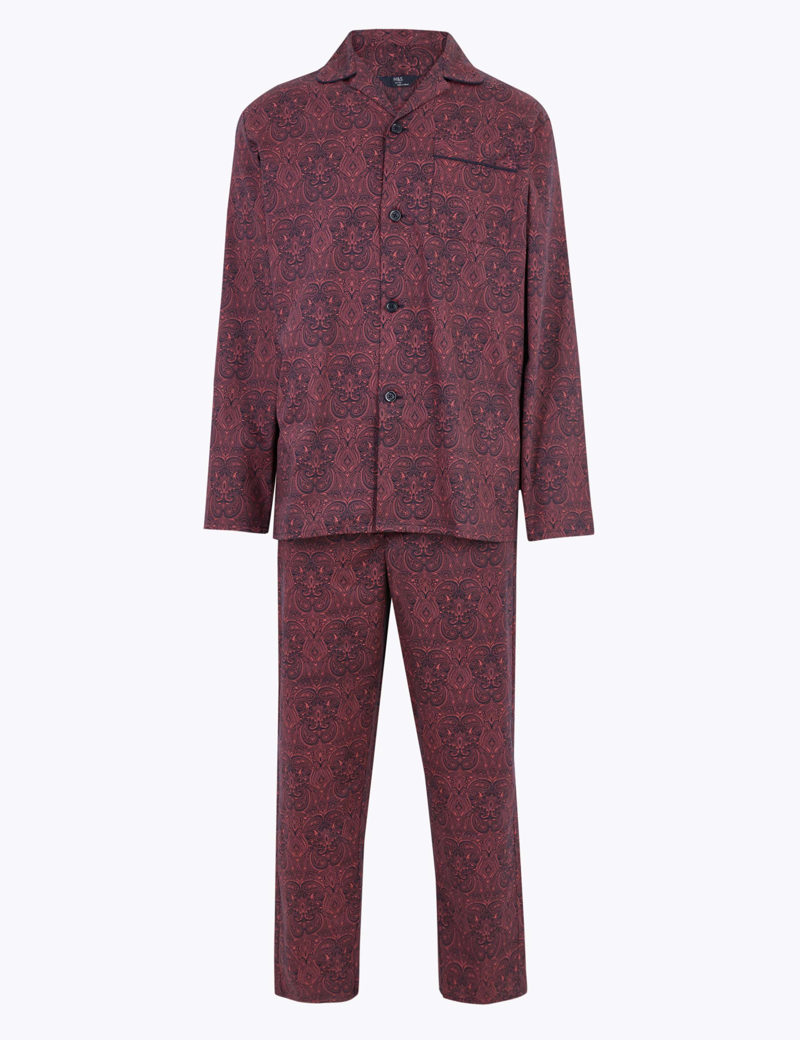Pure Cotton Paisley Print Pyjama Set M&S Collection M&S IE
