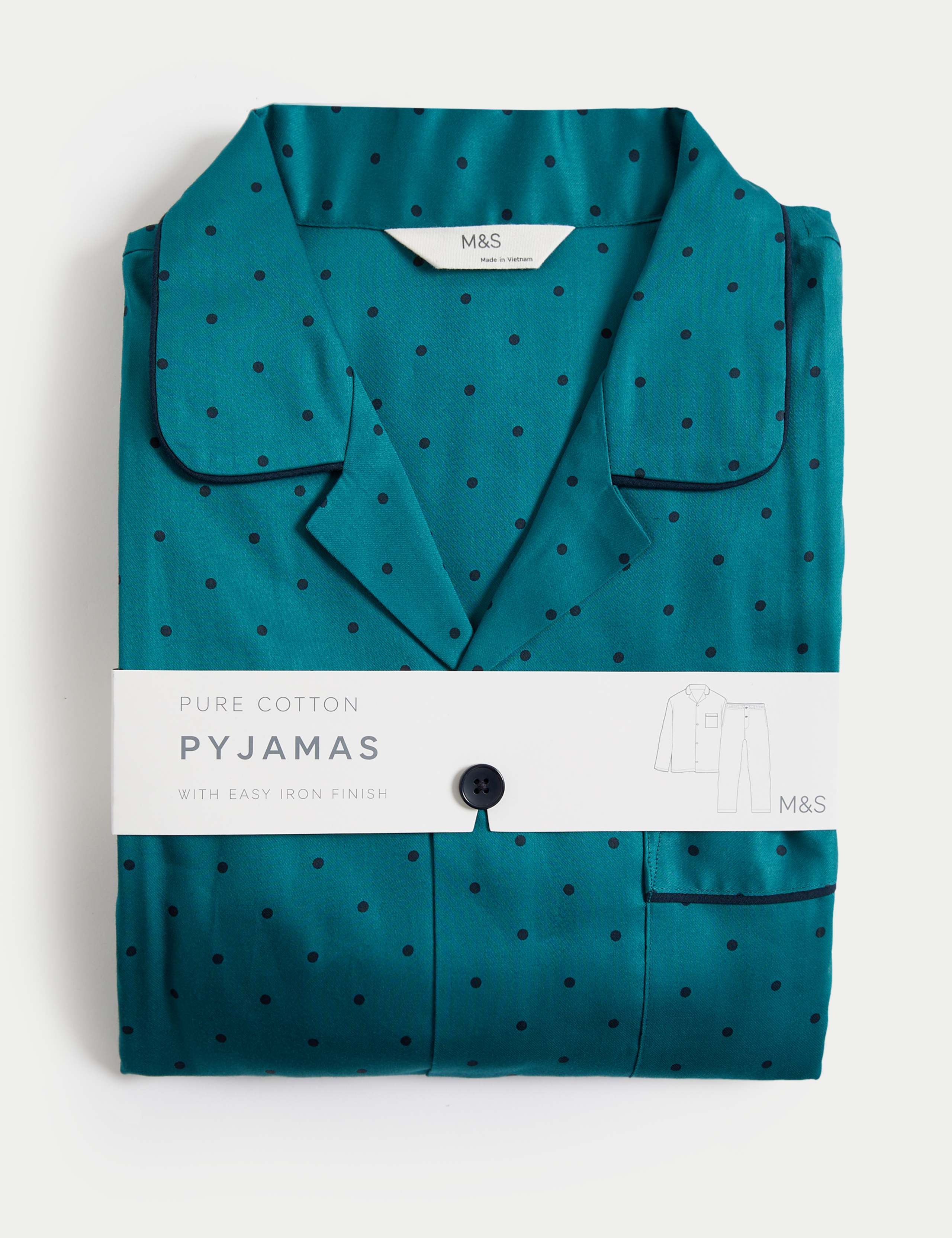 Pure Cotton Polka Dot Pyjama Set 6 of 6