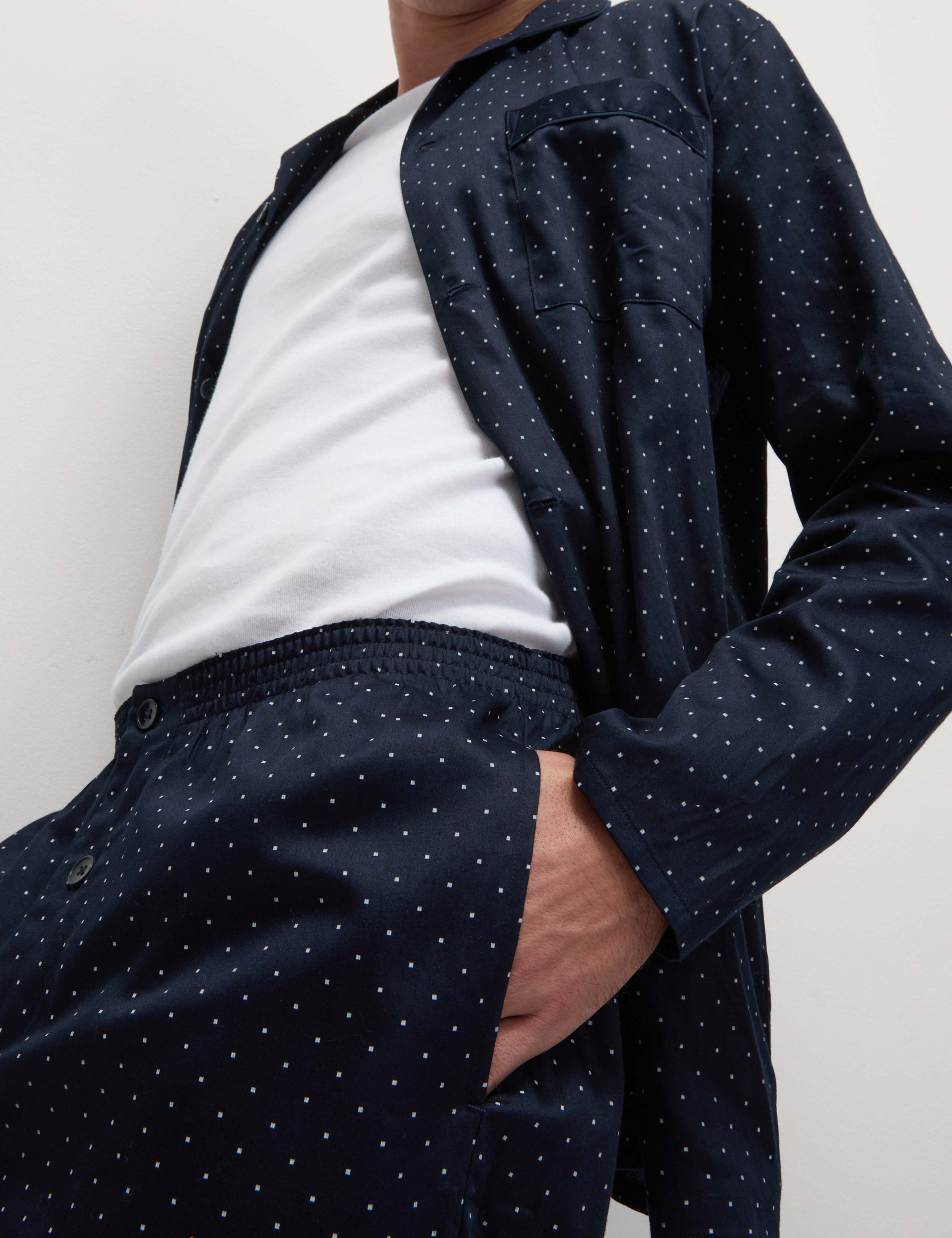 Pure Cotton Polka Dot Pyjama Set 5 of 6