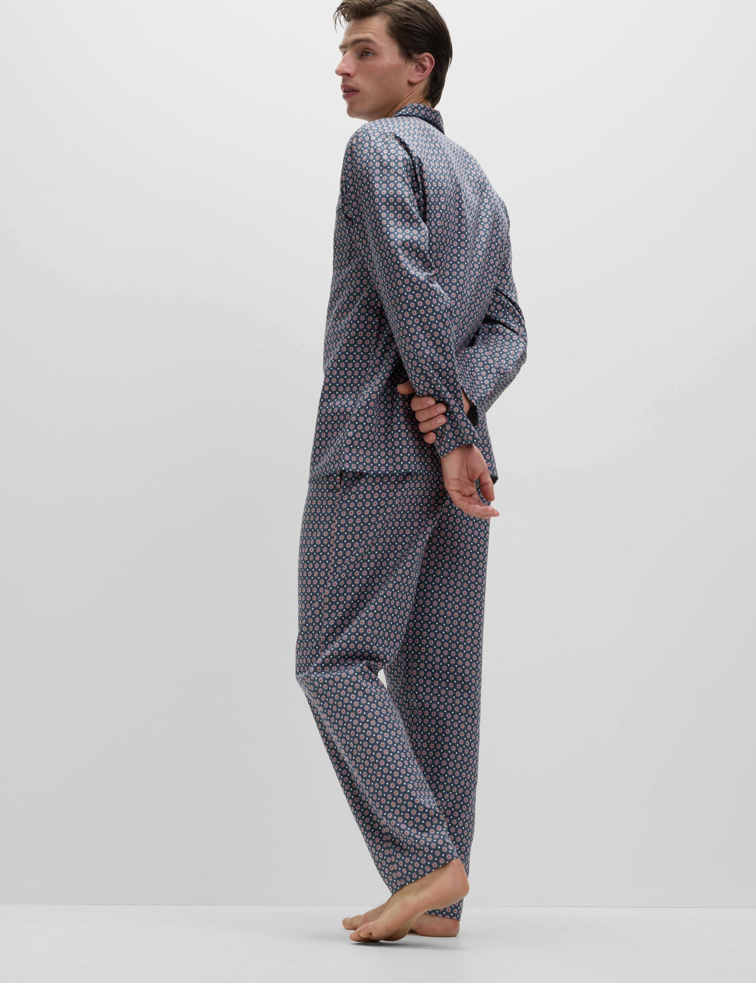 Pure Cotton Mosaic Pyjama Set 4 of 6