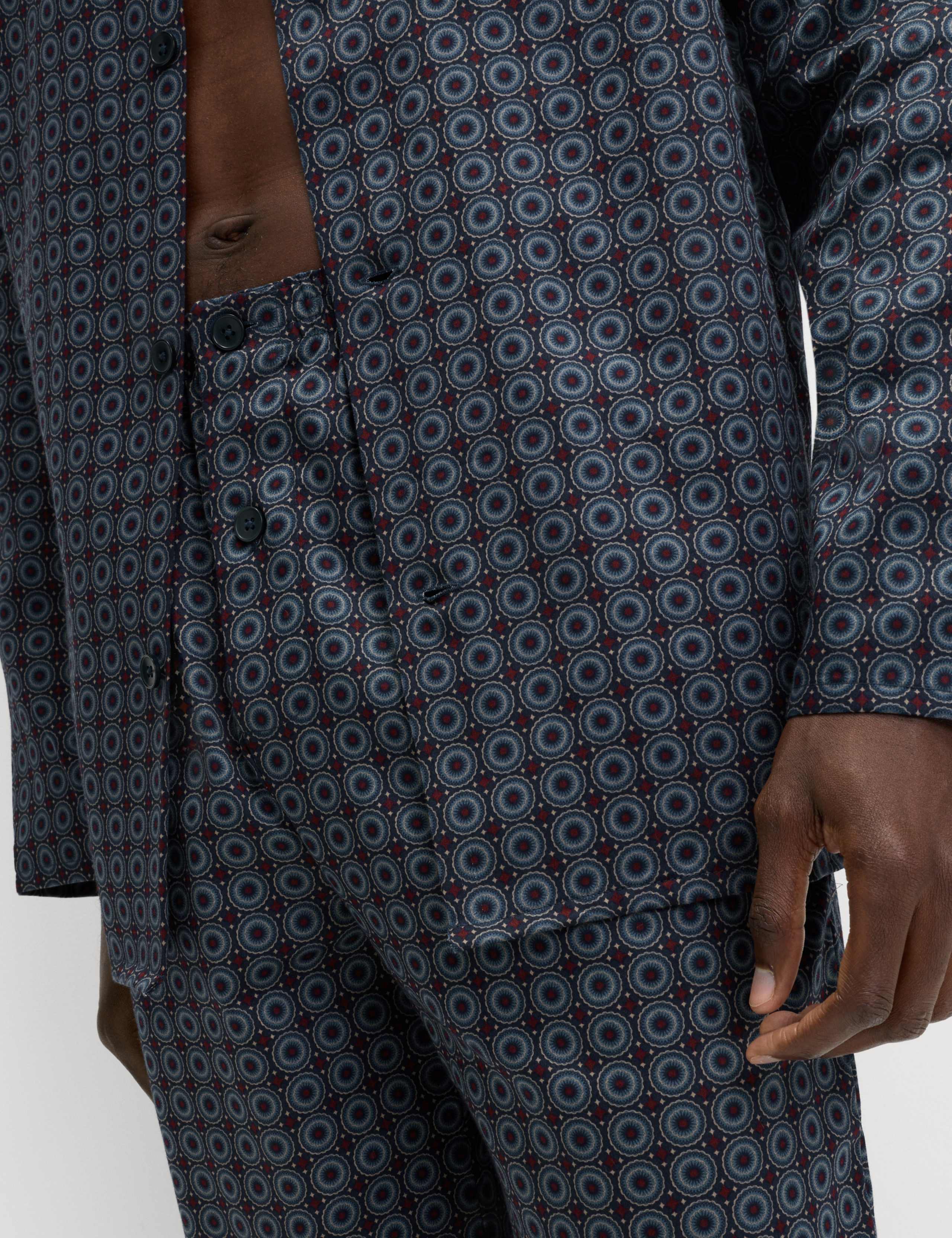 Pure Cotton Mosaic Print Pyjama Set 7 of 7