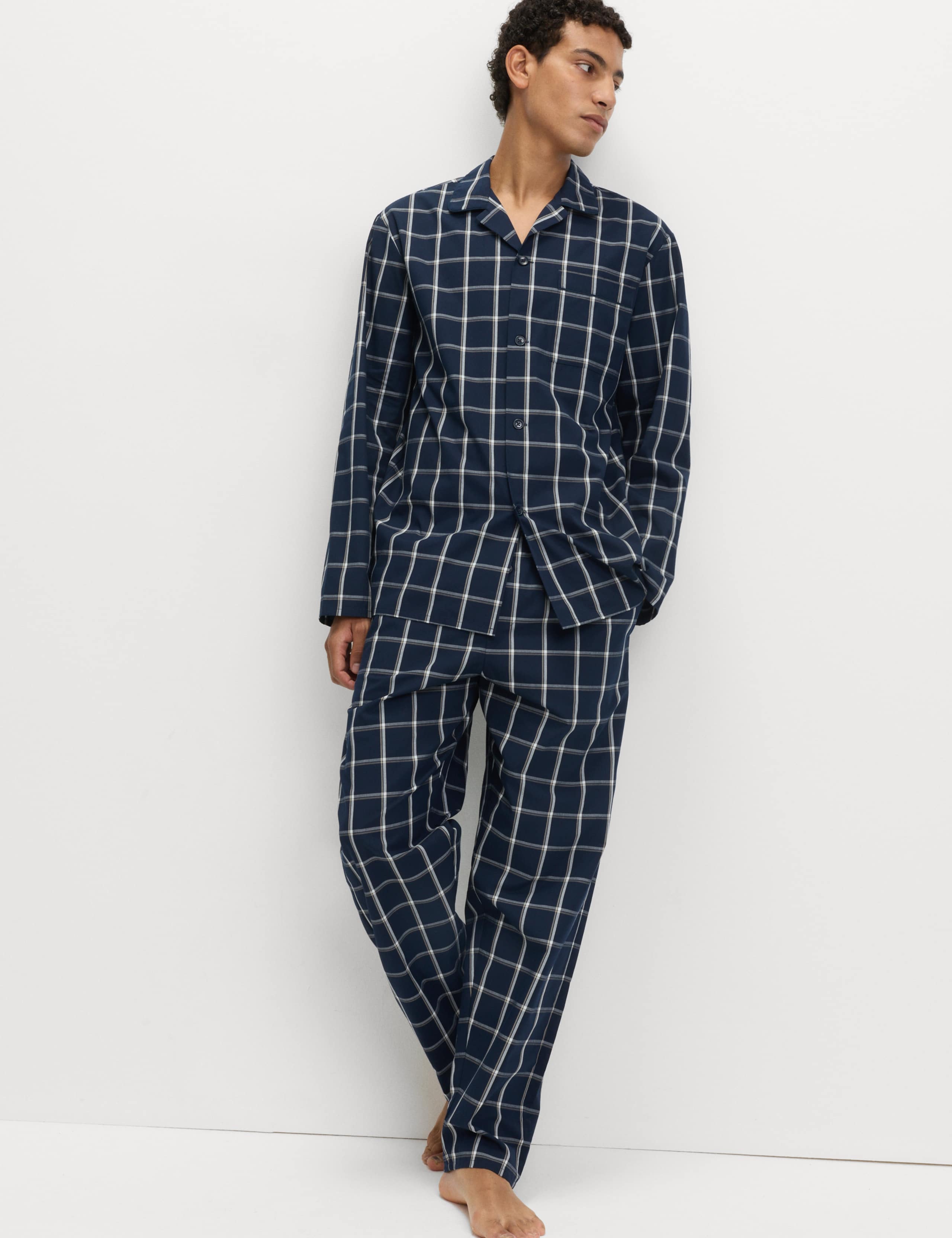 Pure Cotton Checked Pyjama Set 5 of 6