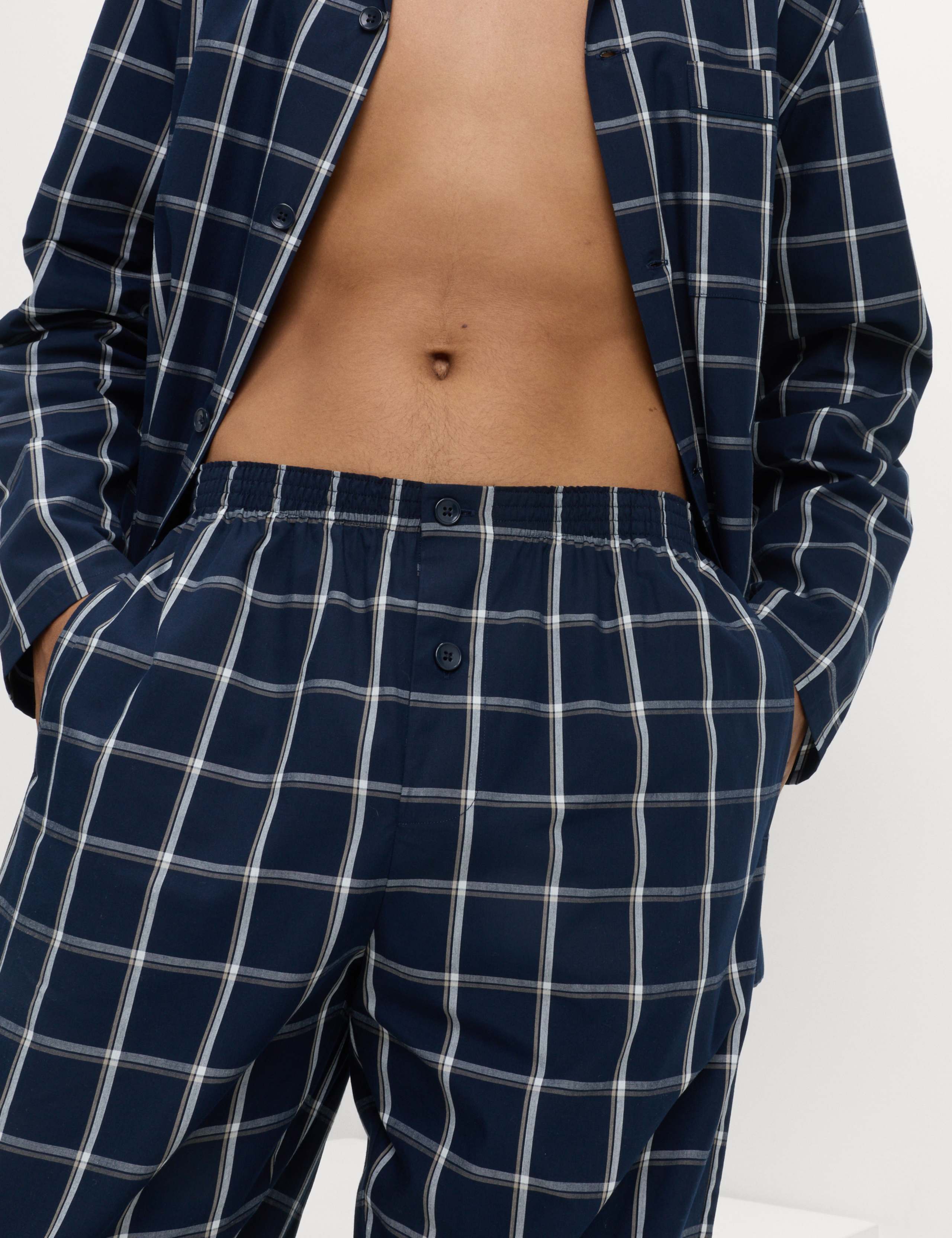 Pure Cotton Checked Pyjama Set 6 of 6