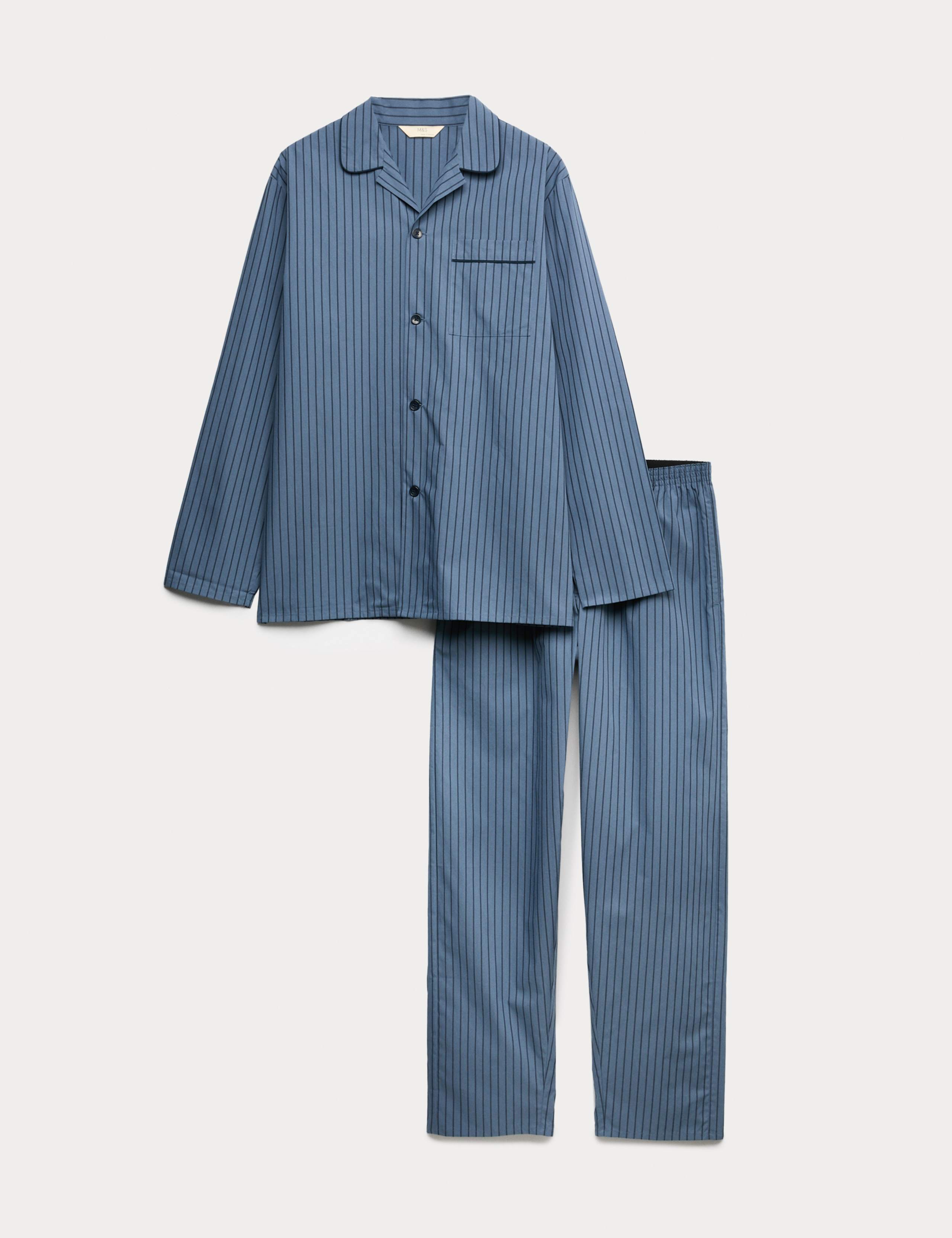 Pure Cotton Striped Pyjama Set 2 of 5