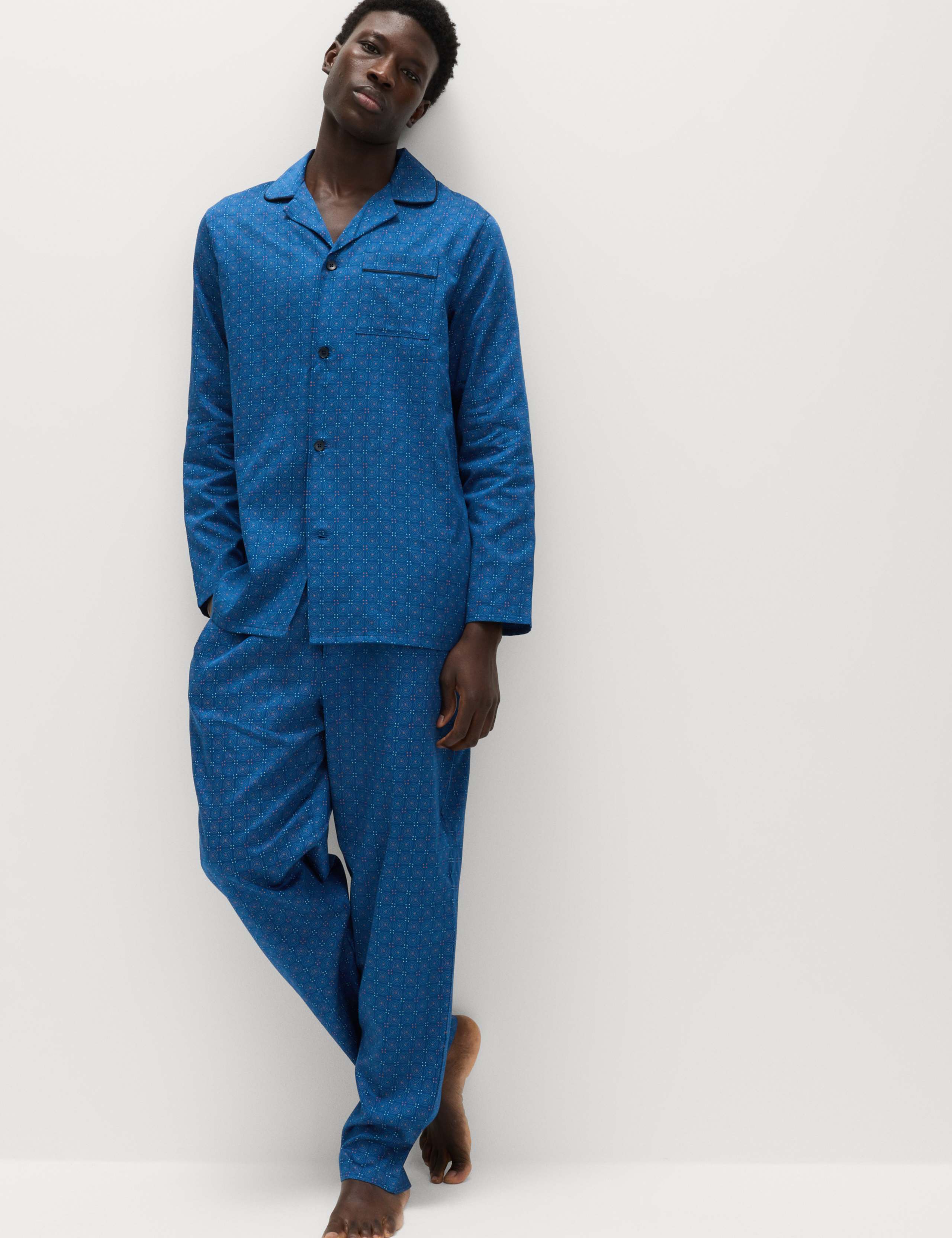 Pure Cotton Foulard Print Pyjama Set 1 of 6