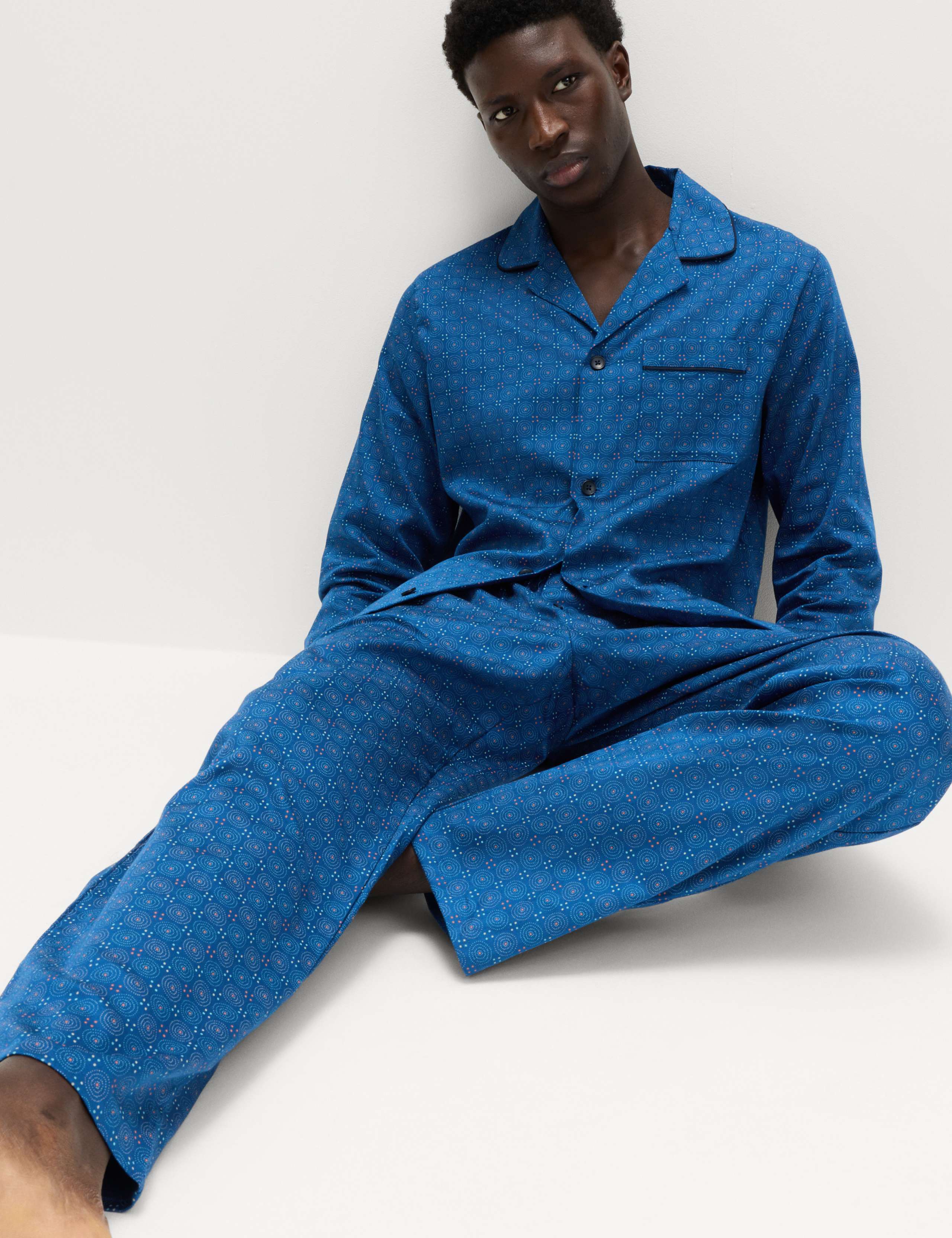 Pure Cotton Foulard Print Pyjama Set 6 of 6