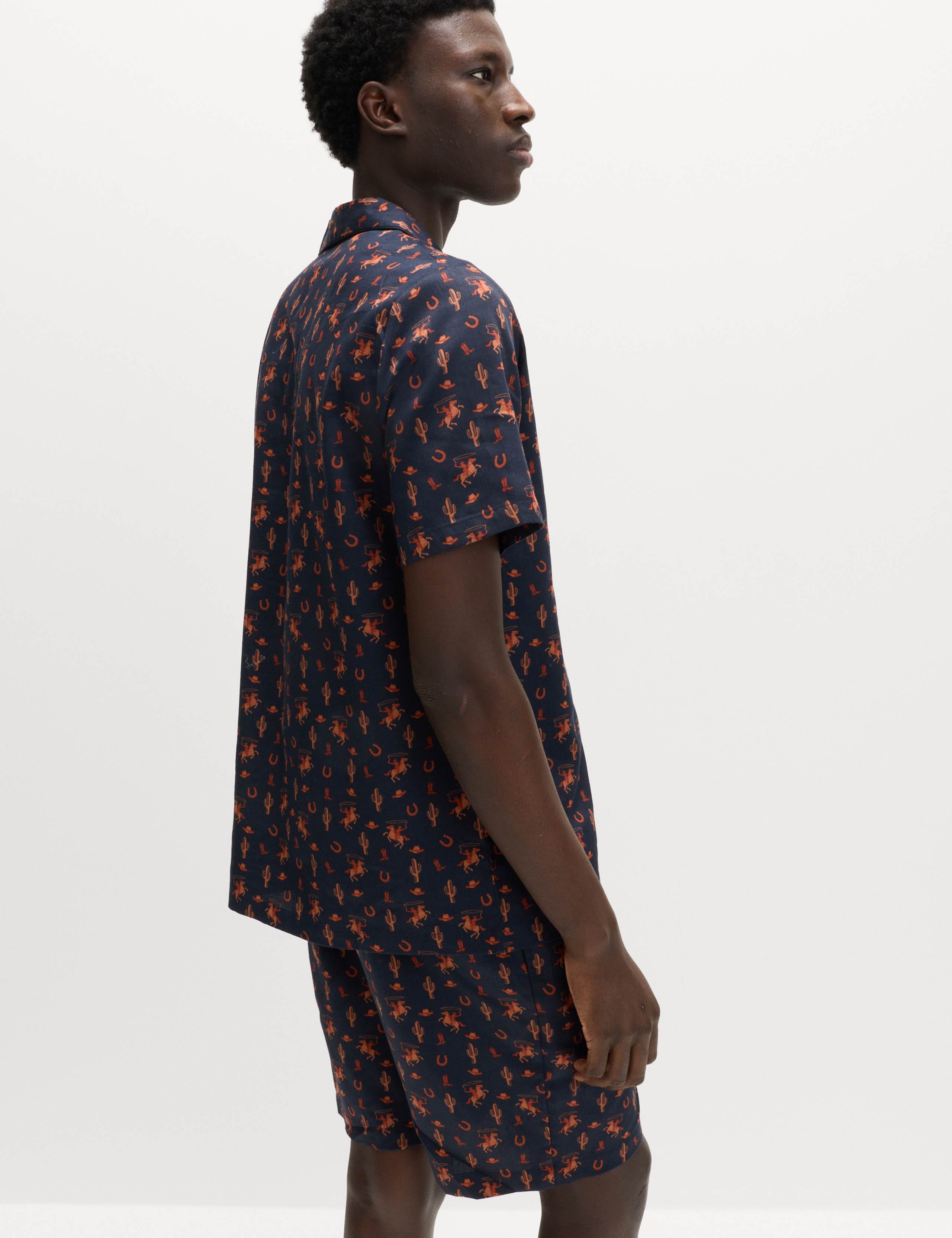 Pure Cotton Cowboy Print Pyjama Set 5 of 6