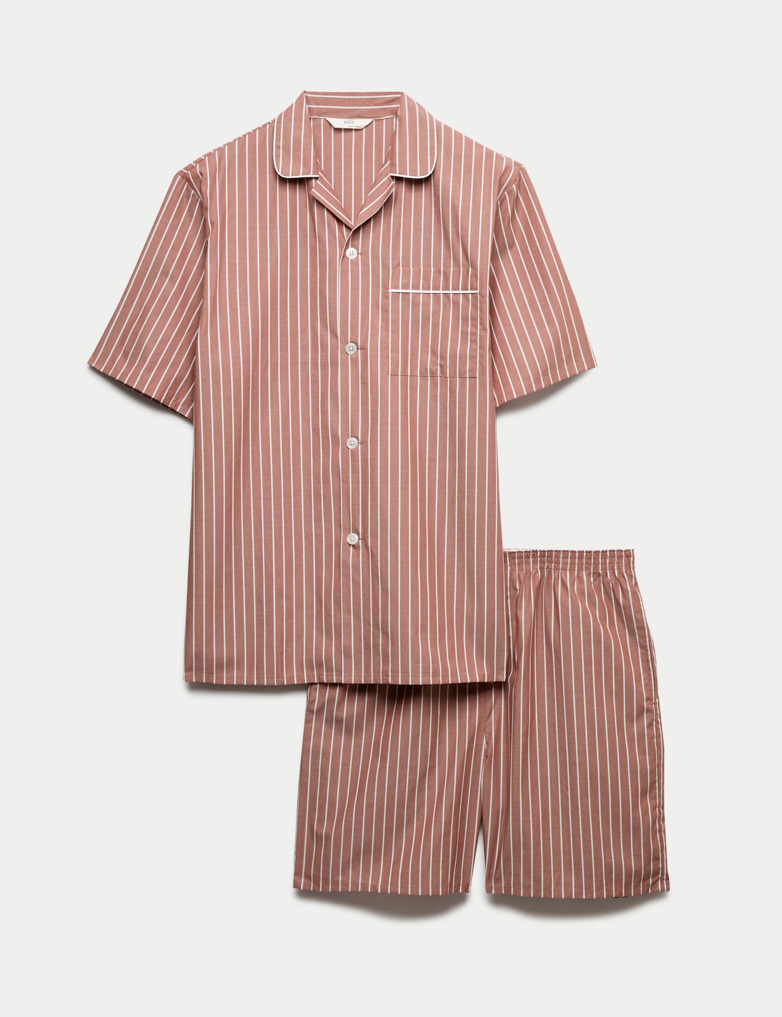 Pure Cotton Striped Pyjama Set 2 of 7