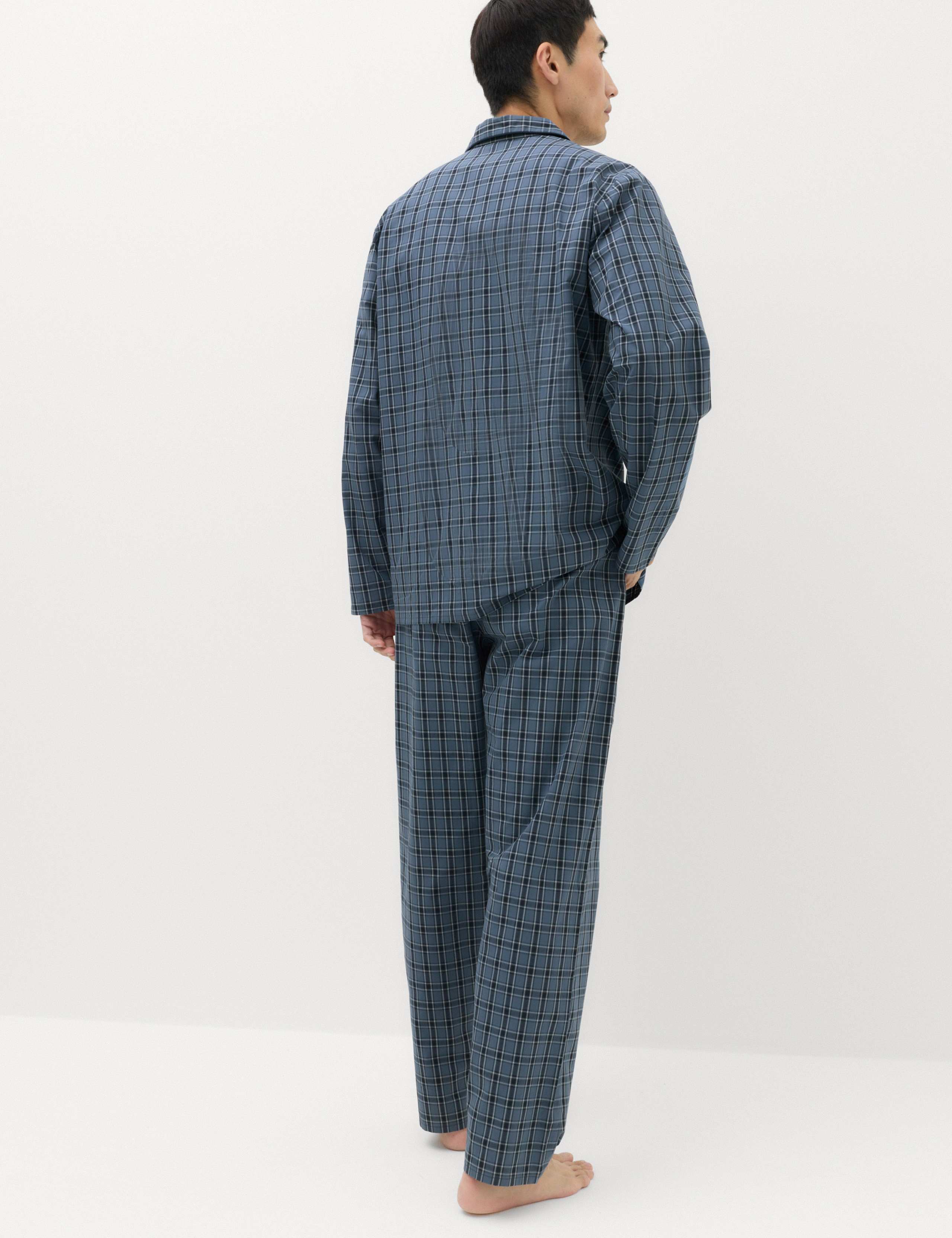 Pure Cotton Classic Checked Pyjama Set 5 of 6