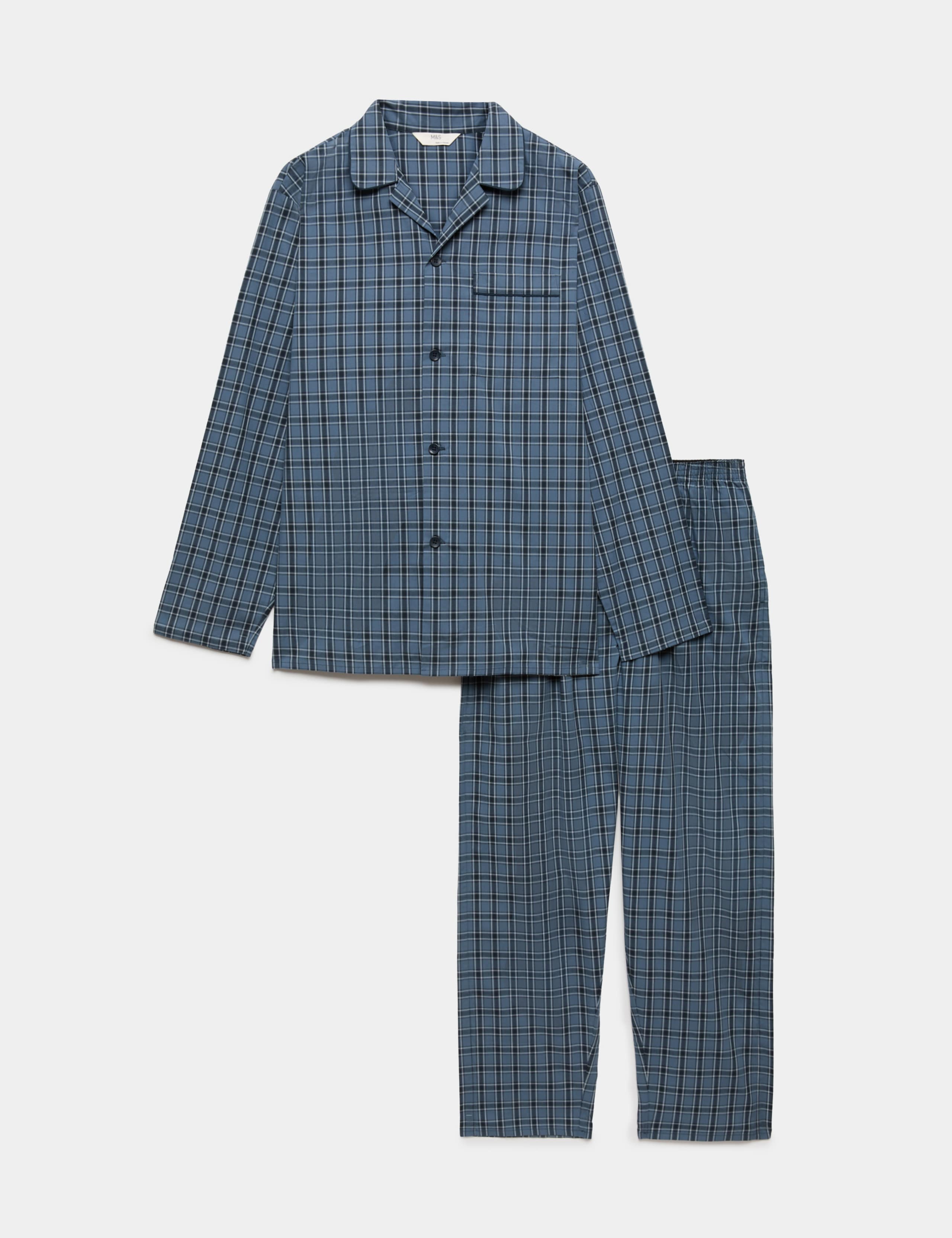 Pure Cotton Classic Checked Pyjama Set 2 of 6