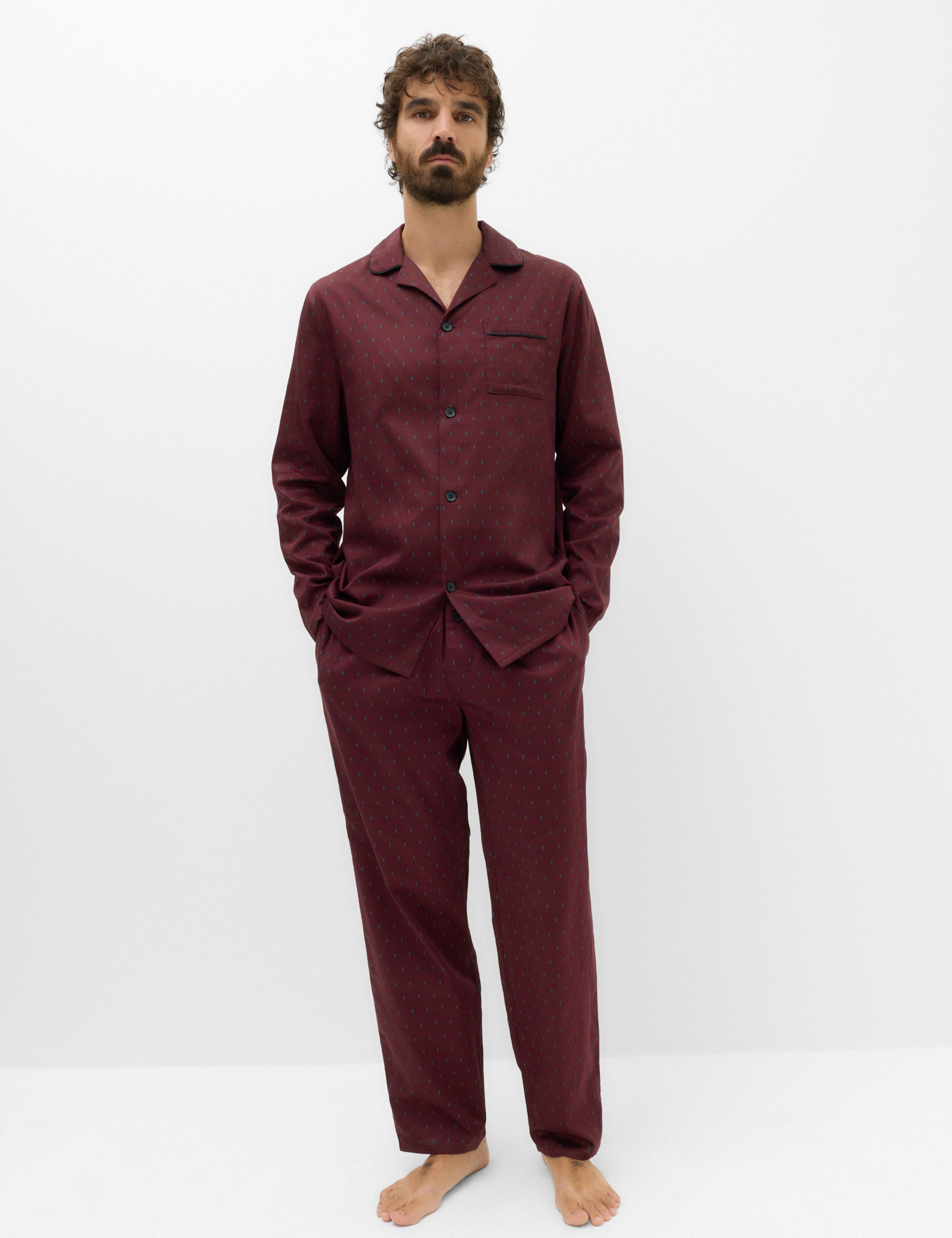 Pure Cotton Foulard Print Pyjama Set 1 of 7