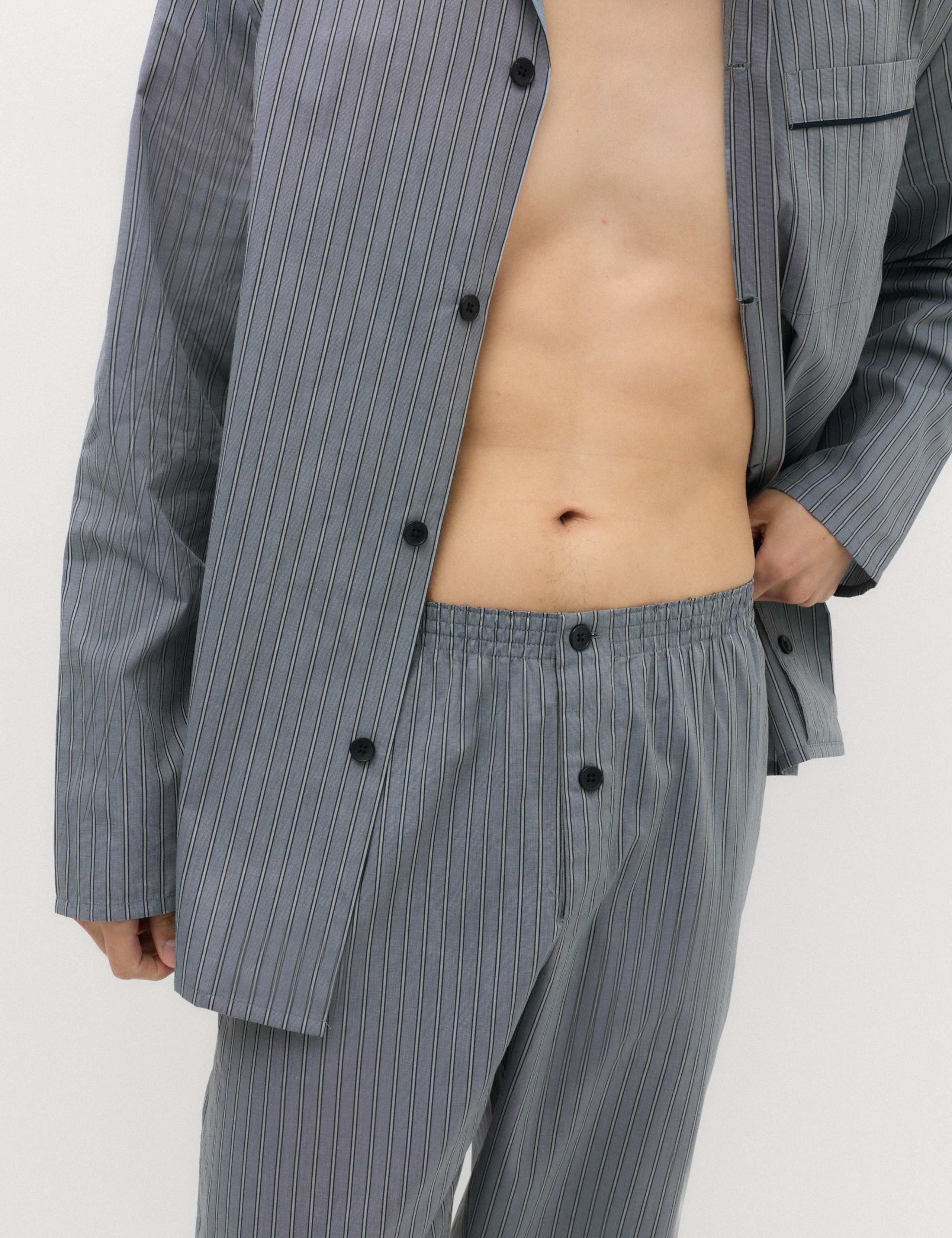 Pure Cotton Striped Pyjama Set 4 of 6