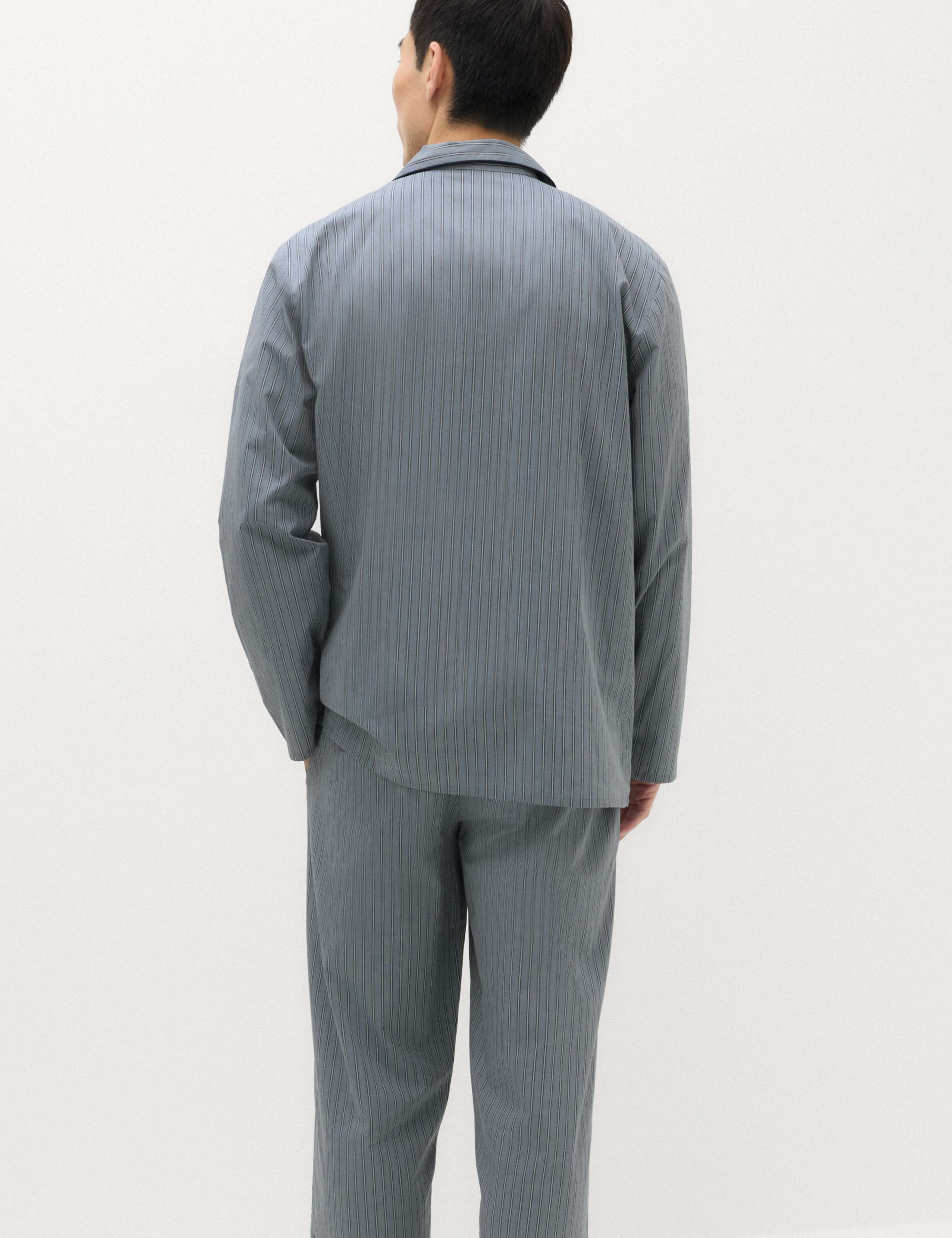 Pure Cotton Striped Pyjama Set 5 of 6