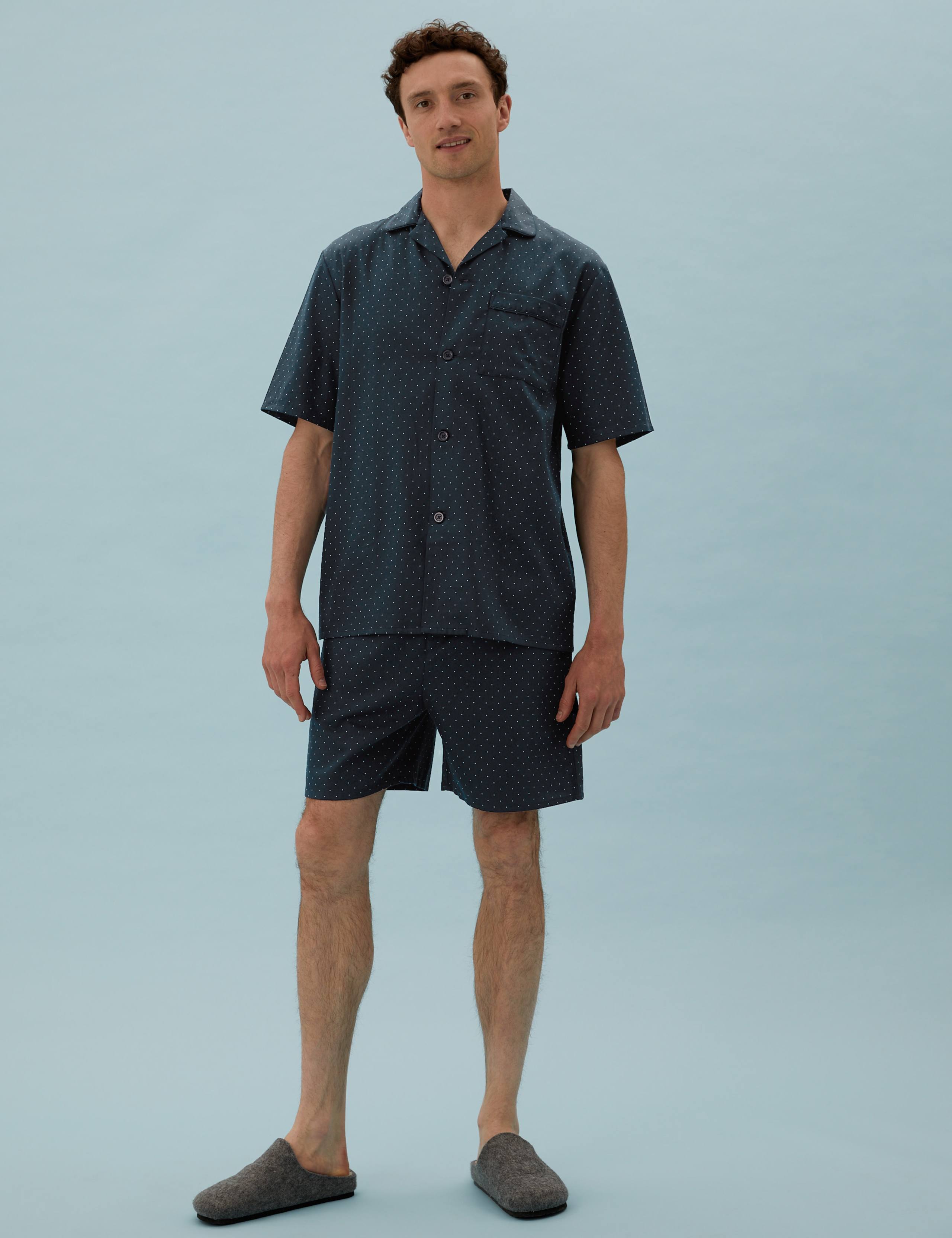 Pure Cotton Polka Dot Pyjama Set 1 of 5