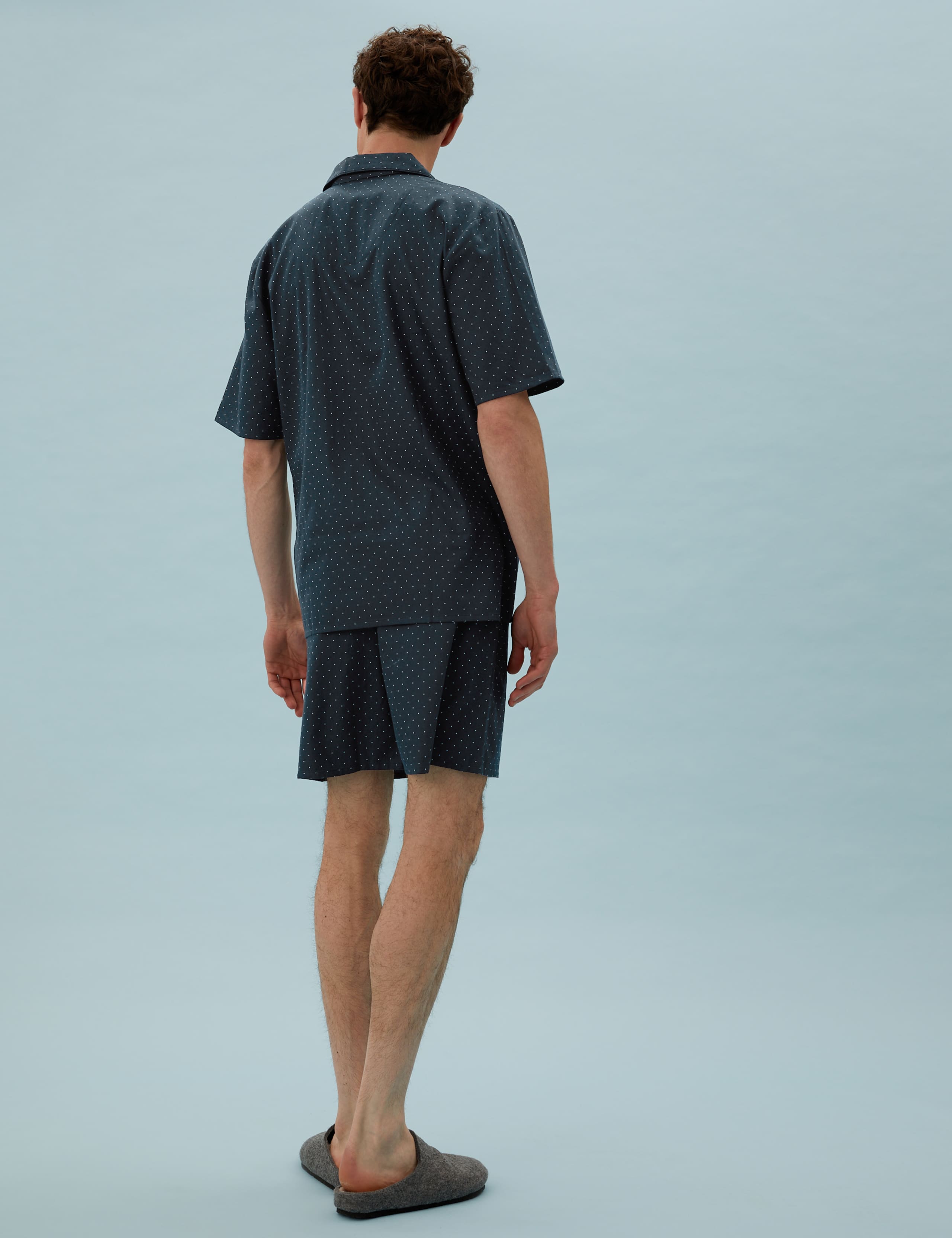 Pure Cotton Polka Dot Pyjama Set 3 of 5