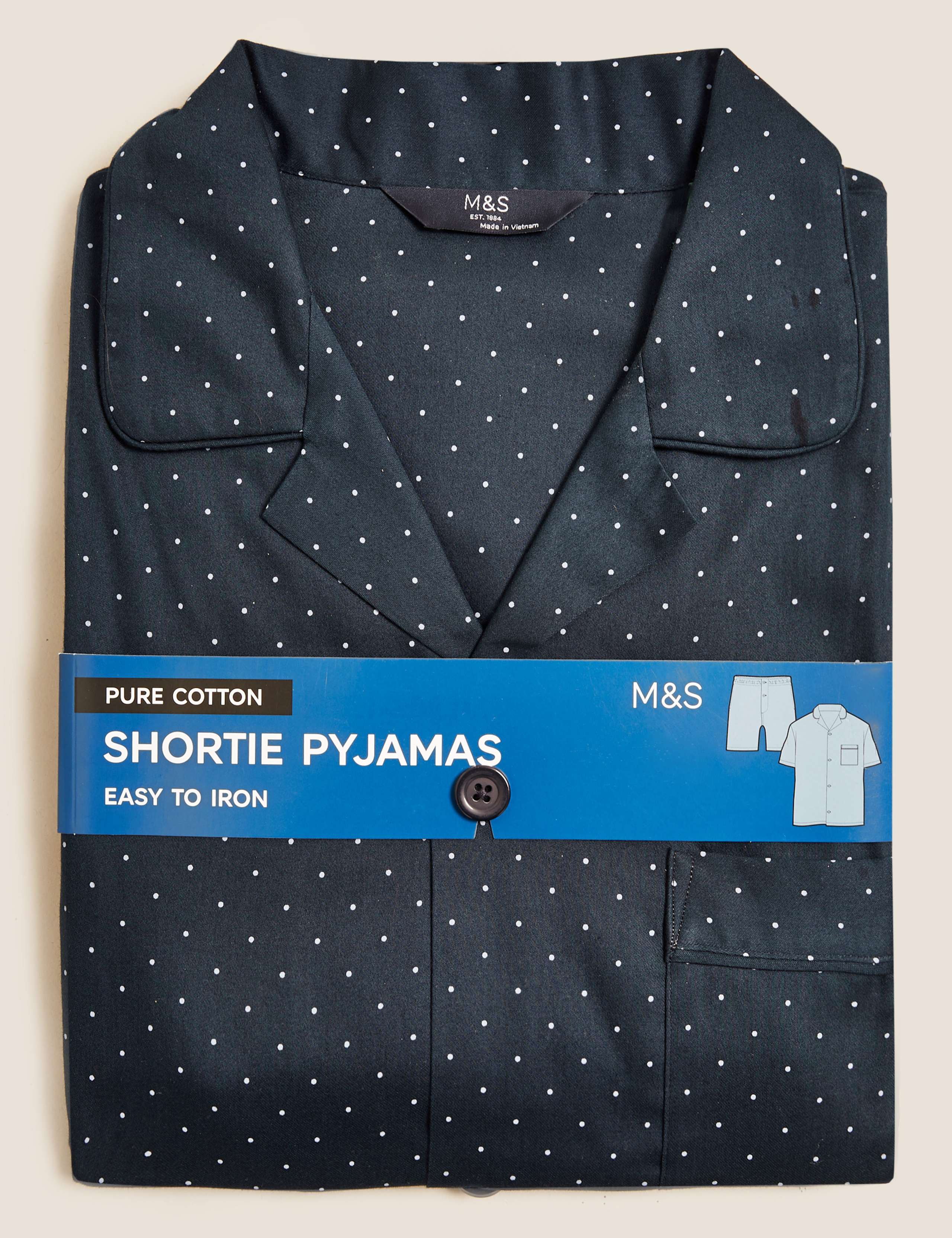 Pure Cotton Polka Dot Pyjama Set 5 of 5