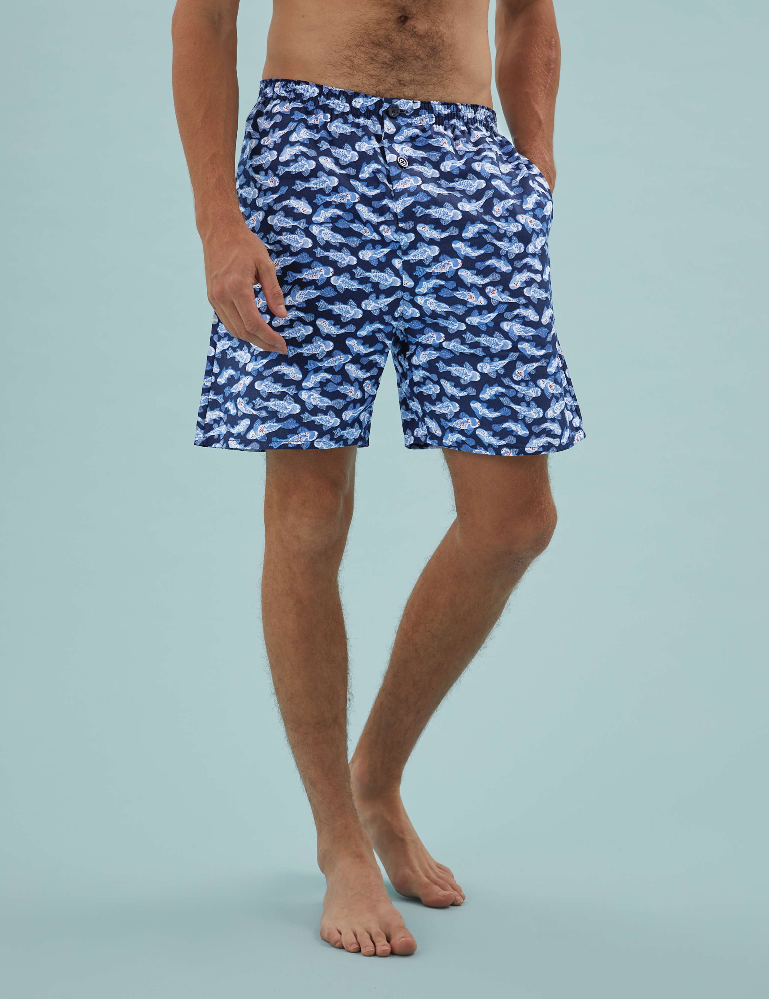Pure Cotton Fish Print Pyjama 4 of 4