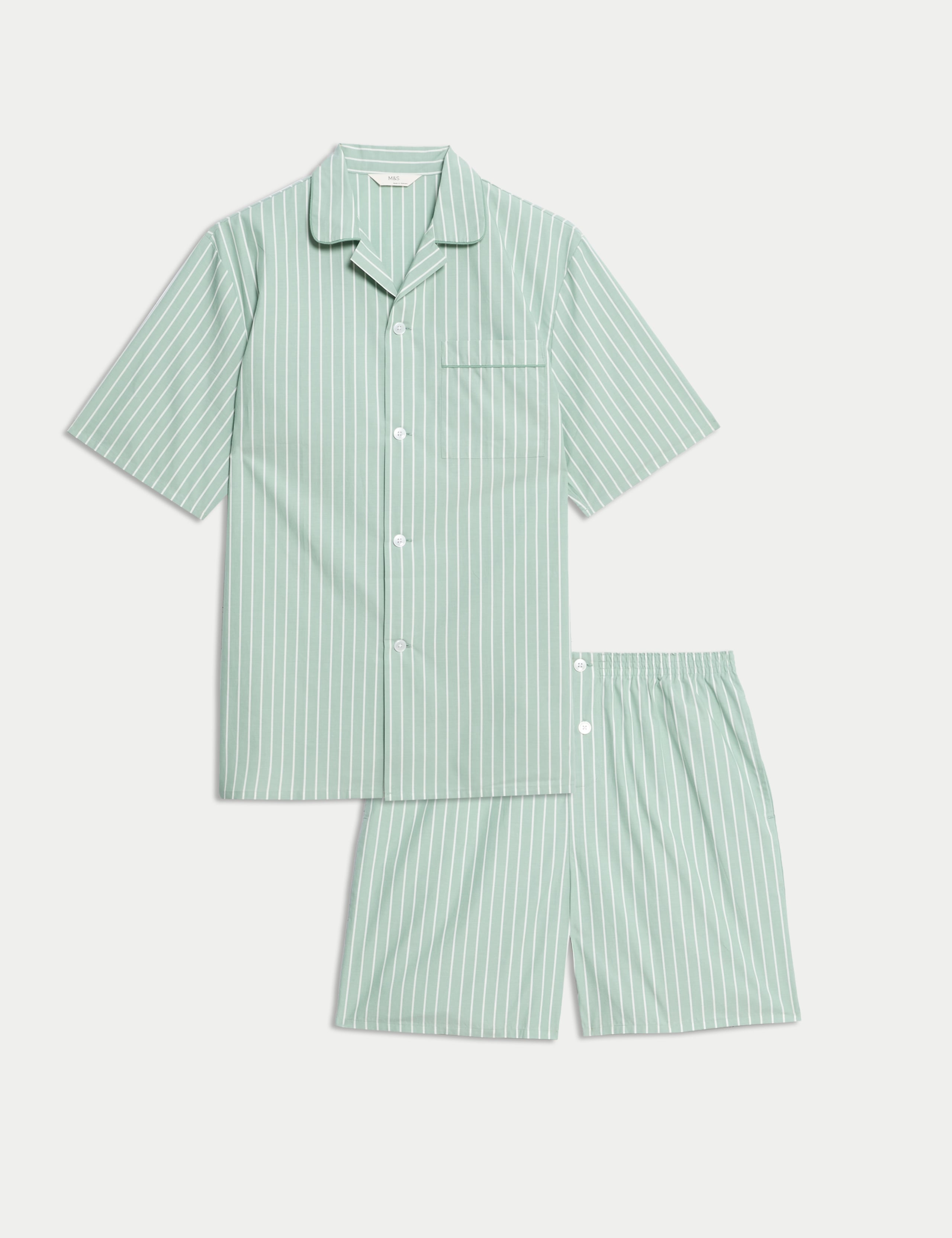 Pure Cotton Striped Pyjama Set 2 of 5