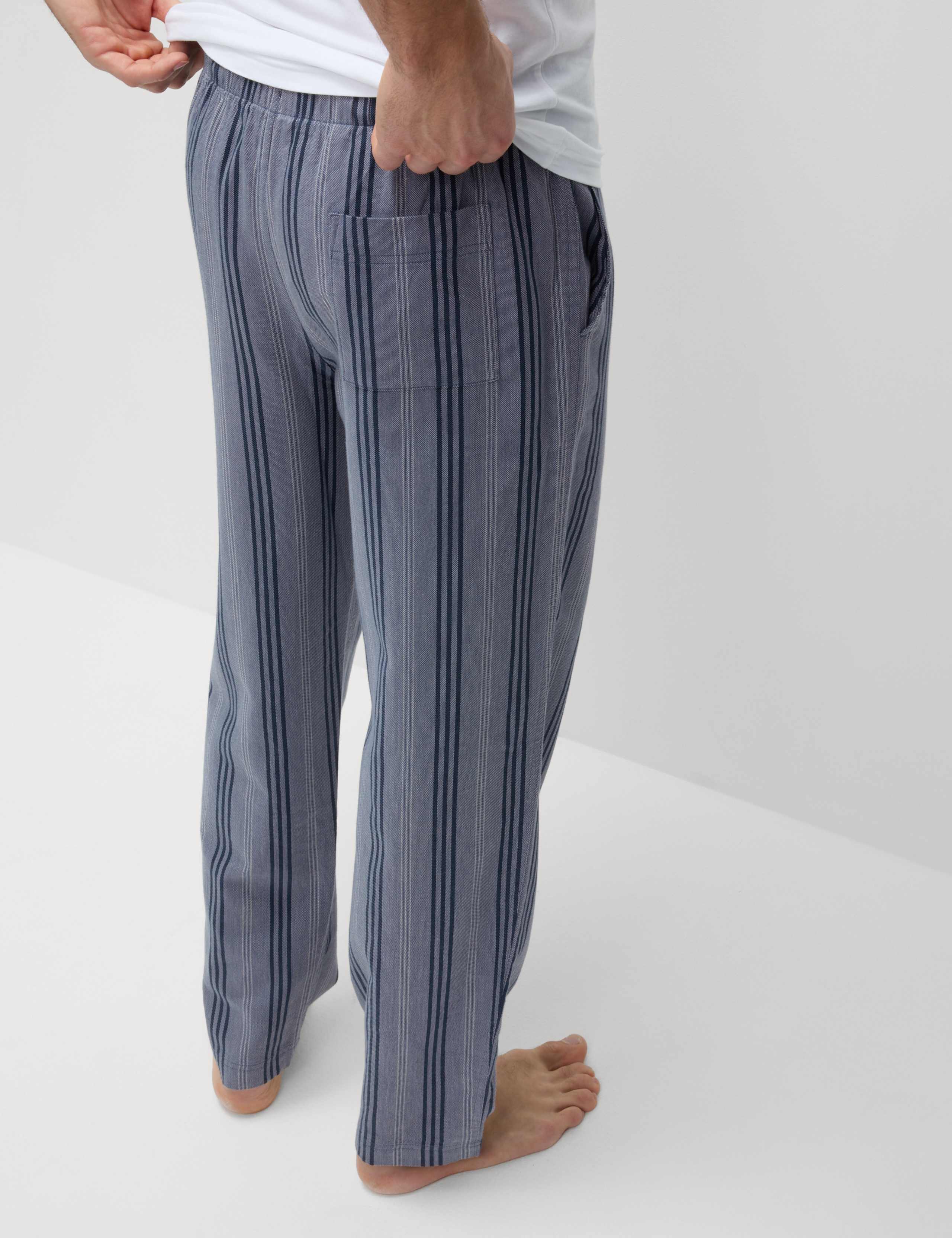 Pure Cotton Striped Loungewear Bottoms 5 of 5