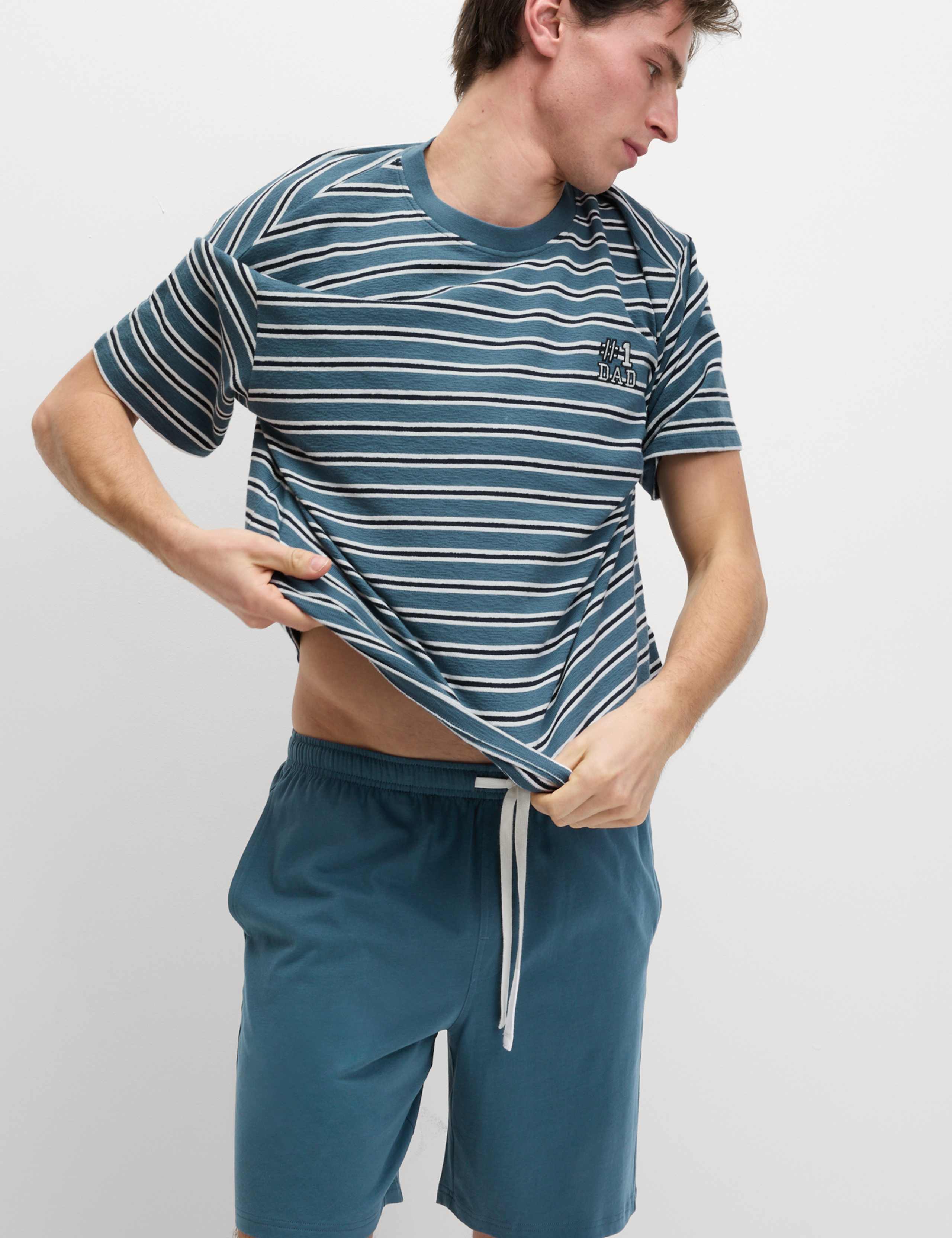 Pure Cotton Striped #1 Dad Pyjama Set 4 of 6