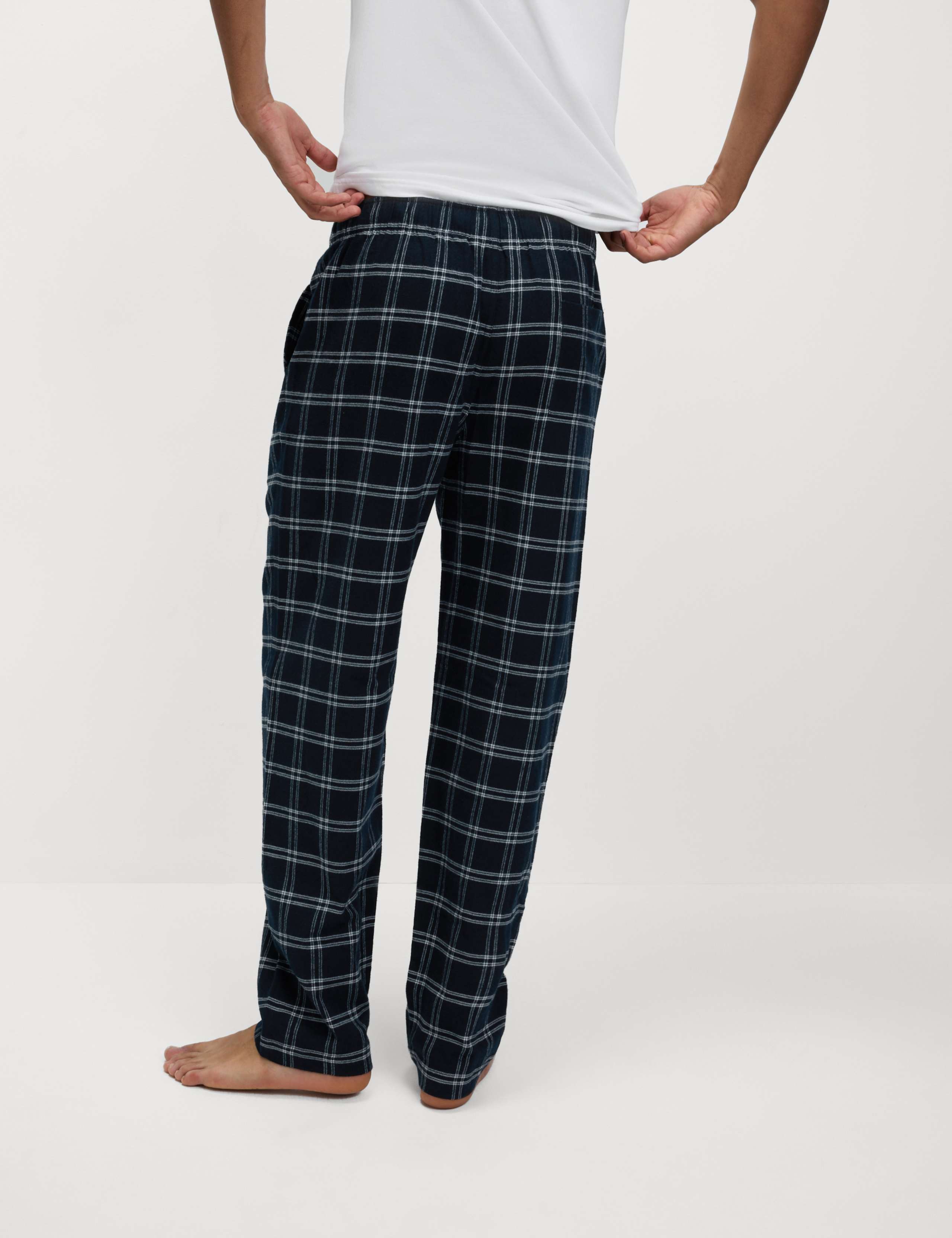 Pure Cotton Checked Pyjama Bottoms 4 of 5