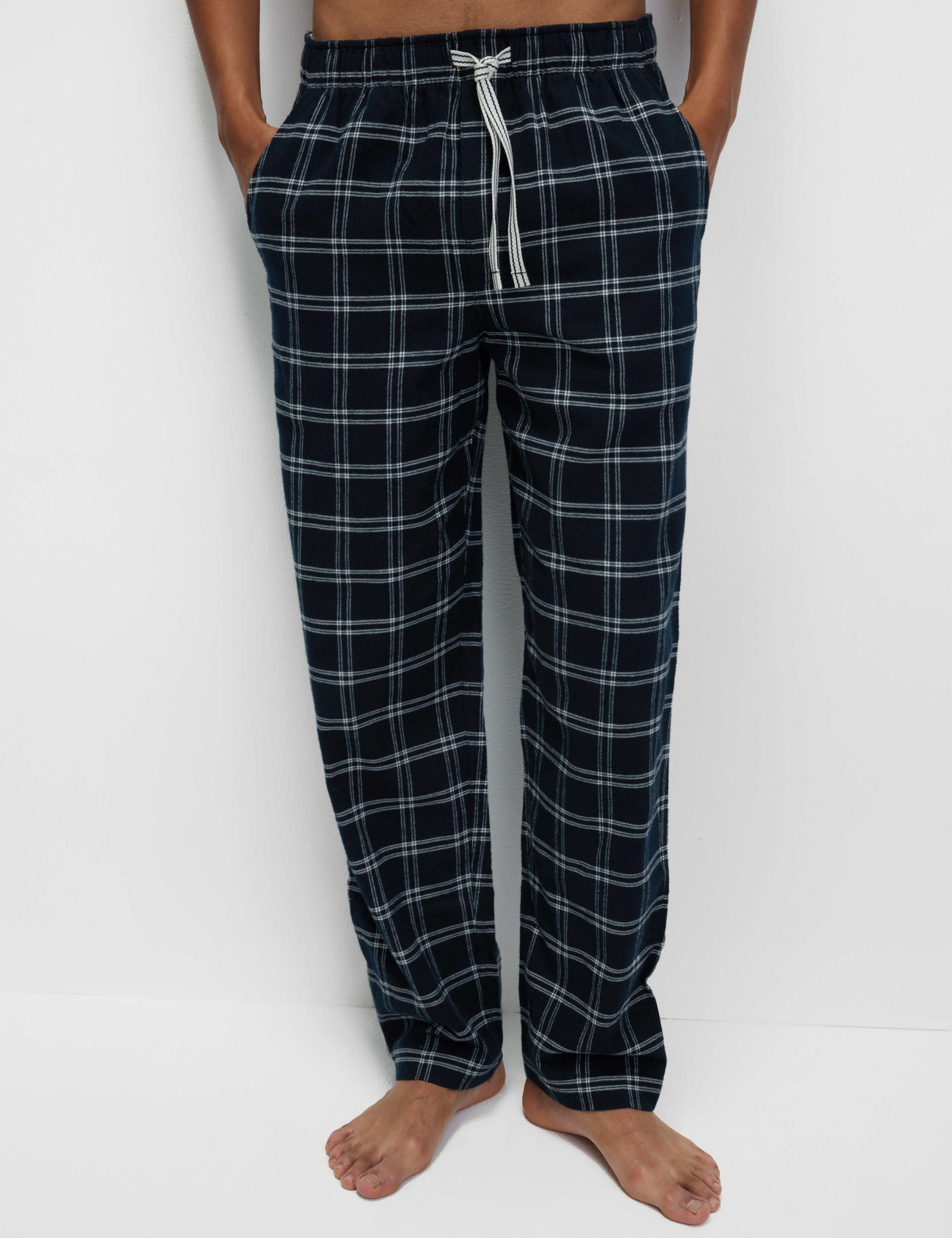 Pure Cotton Checked Pyjama Bottoms 5 of 5