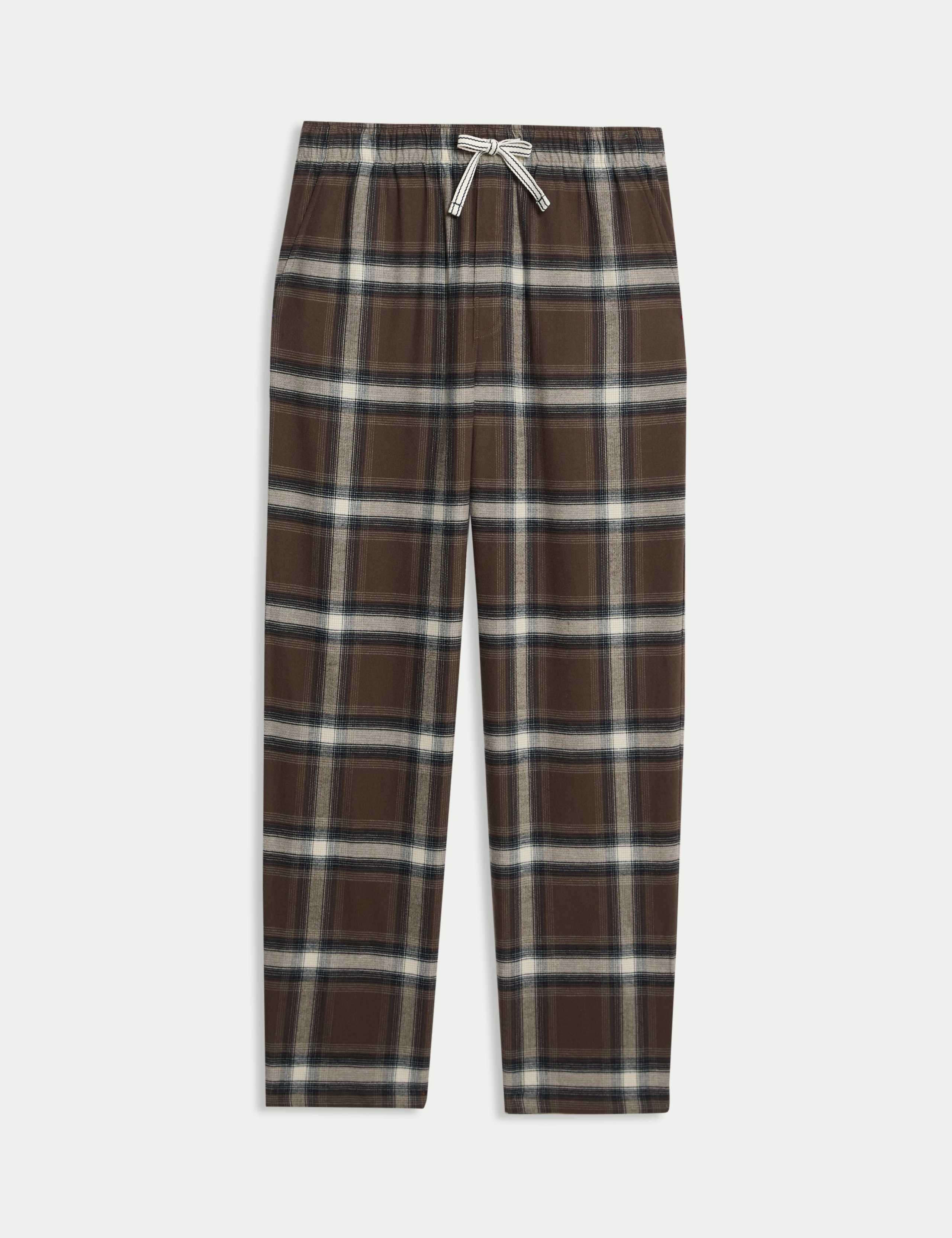 Pure Cotton Checked Pyjama Bottoms 2 of 5