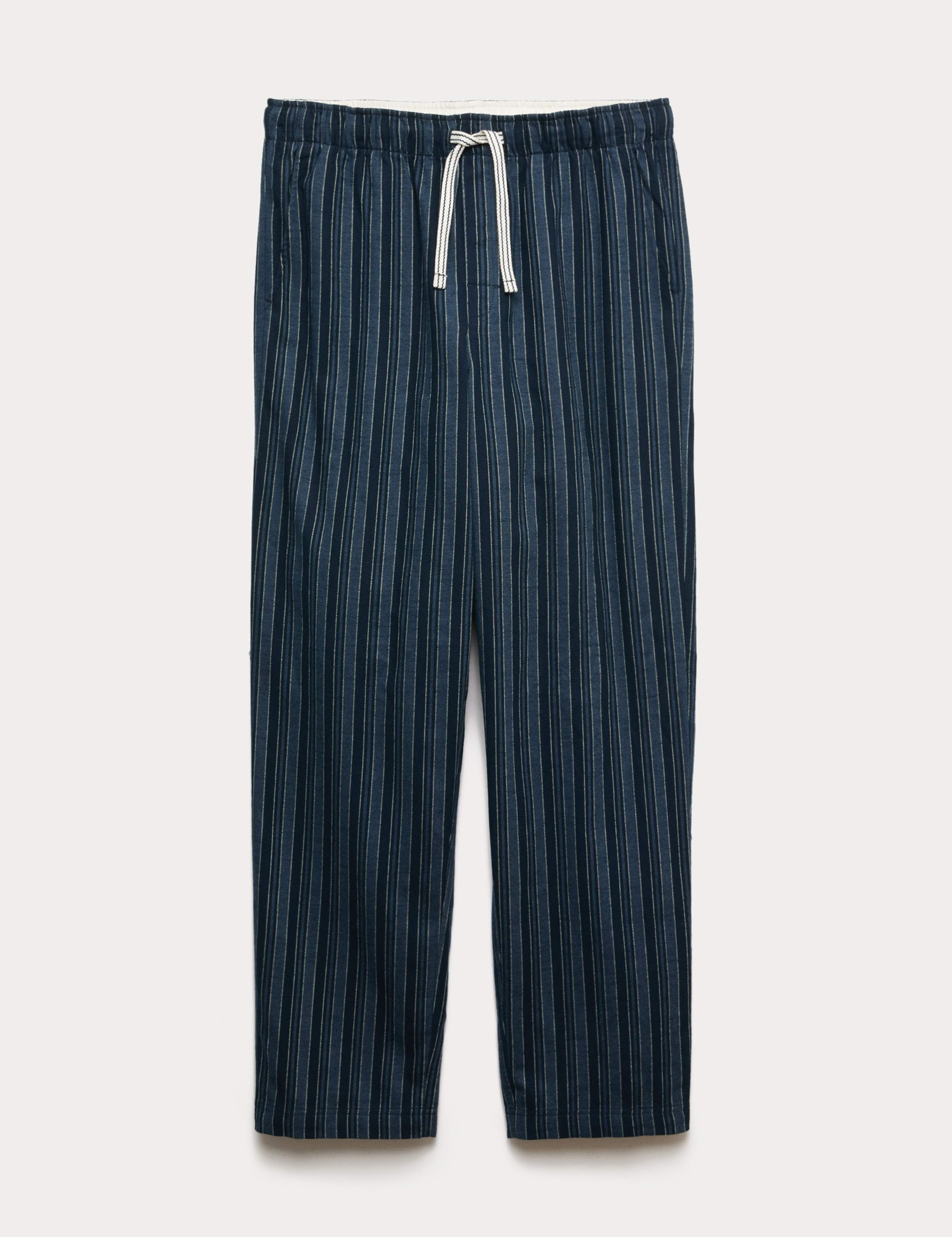 Pure Cotton Striped Loungewear Bottoms 1 of 1