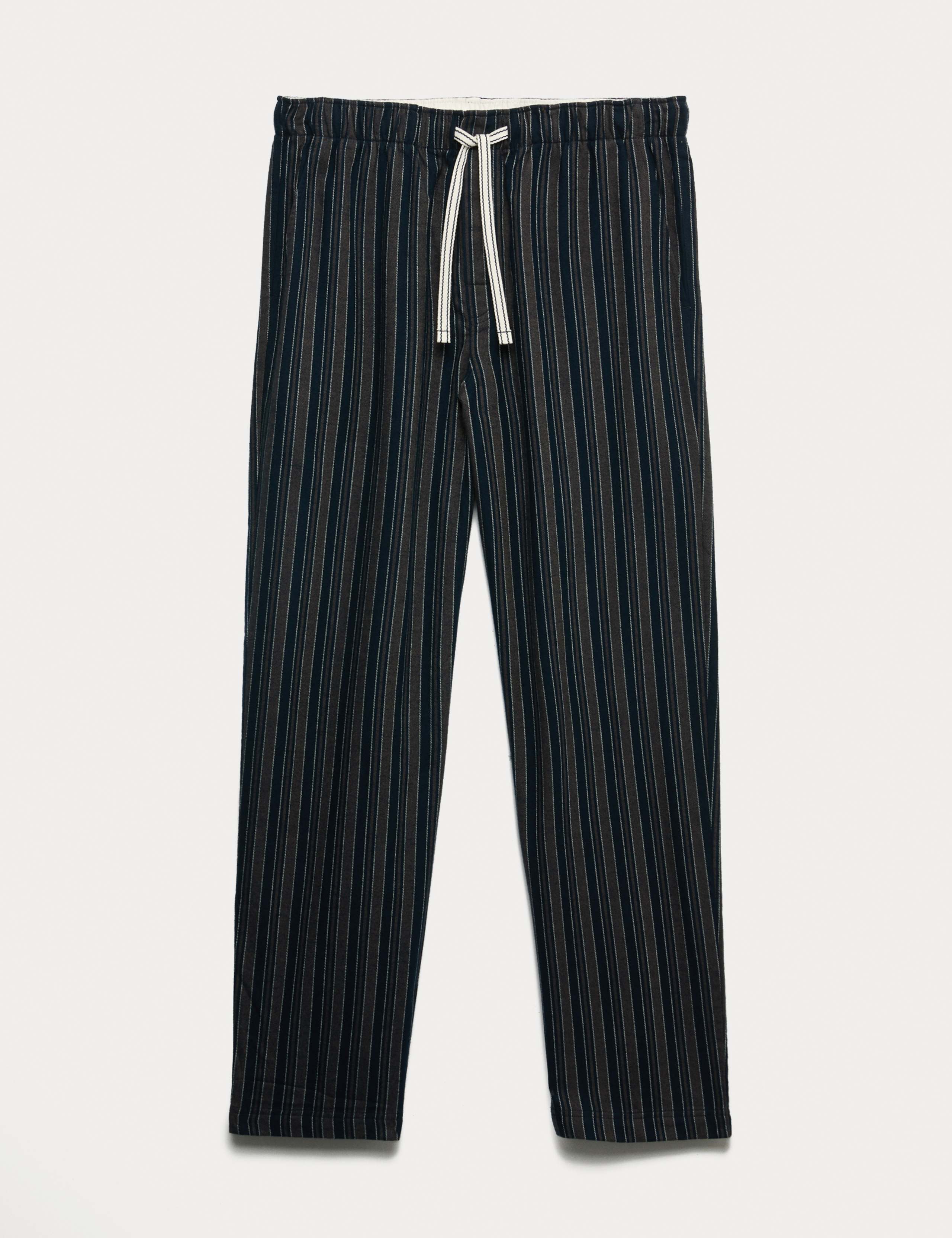 Pure Cotton Striped Loungewear Bottoms 2 of 5