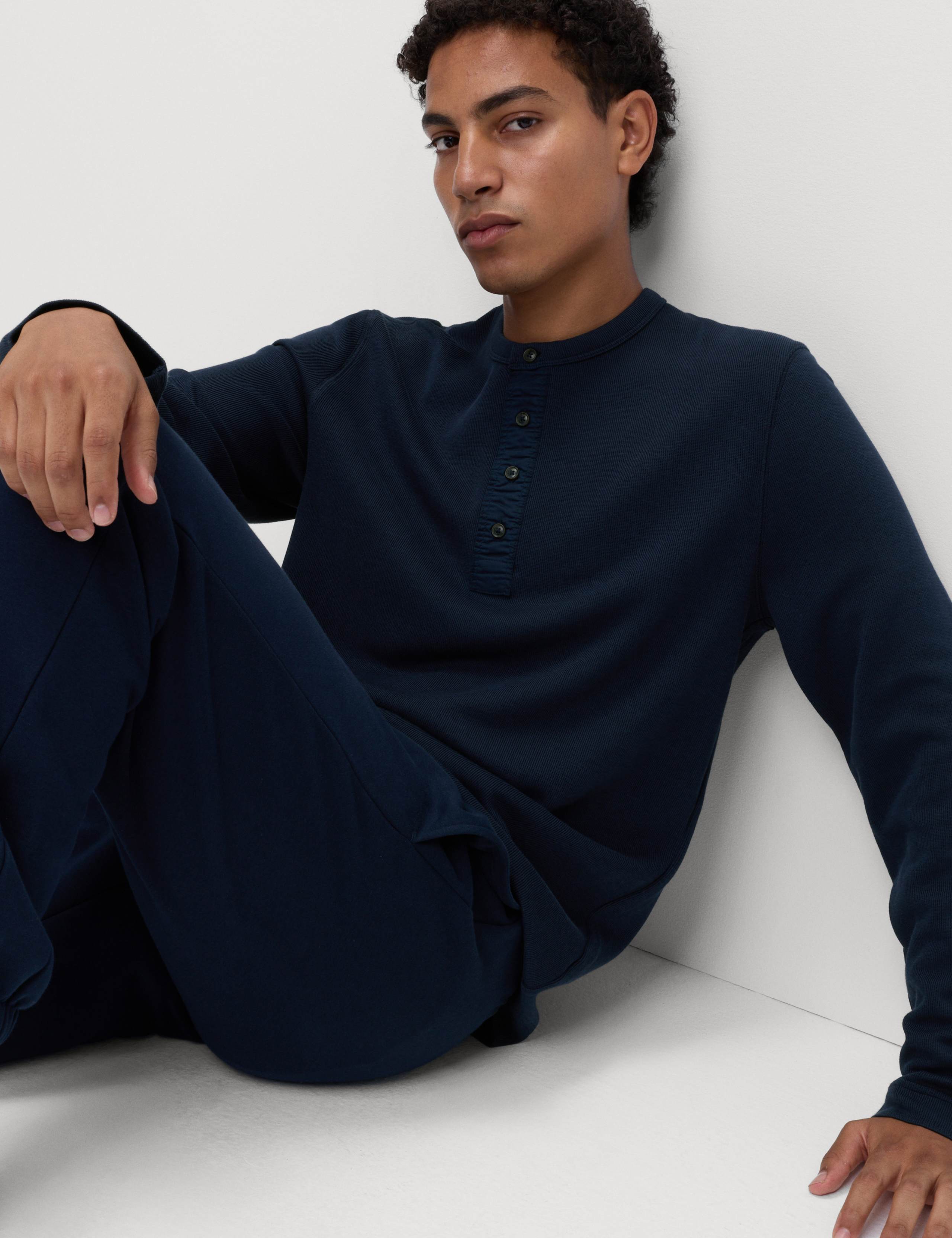 Cotton Rich Henley Loungewear Top 4 of 6