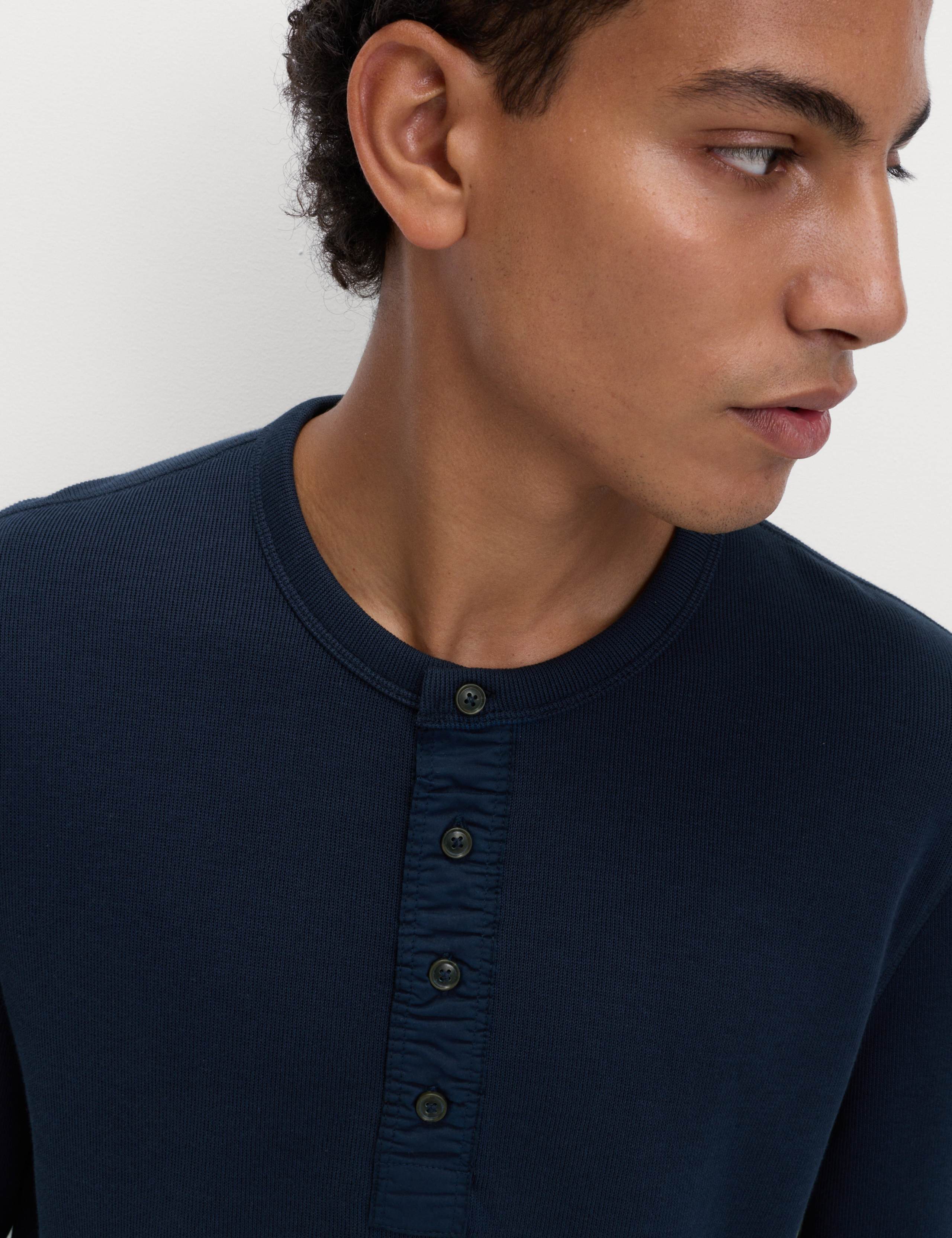 Cotton Rich Henley Loungewear Top 5 of 6