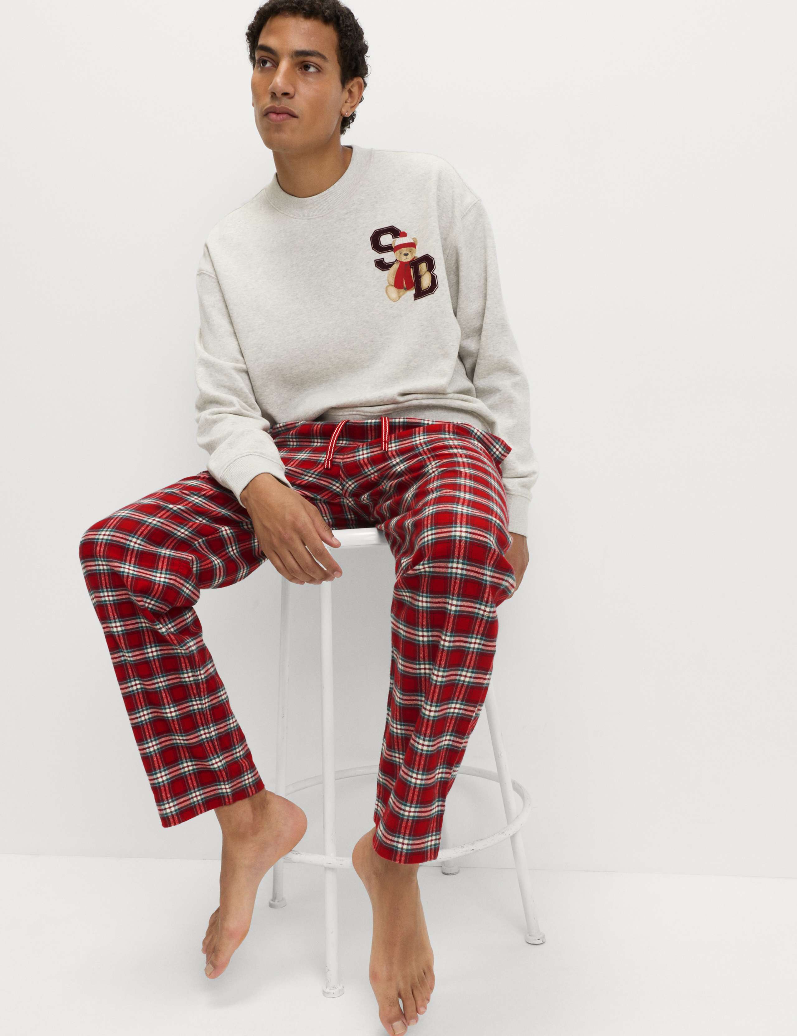 Pure Cotton Spencer Bear™ Christmas Pyjama Set 5 of 5