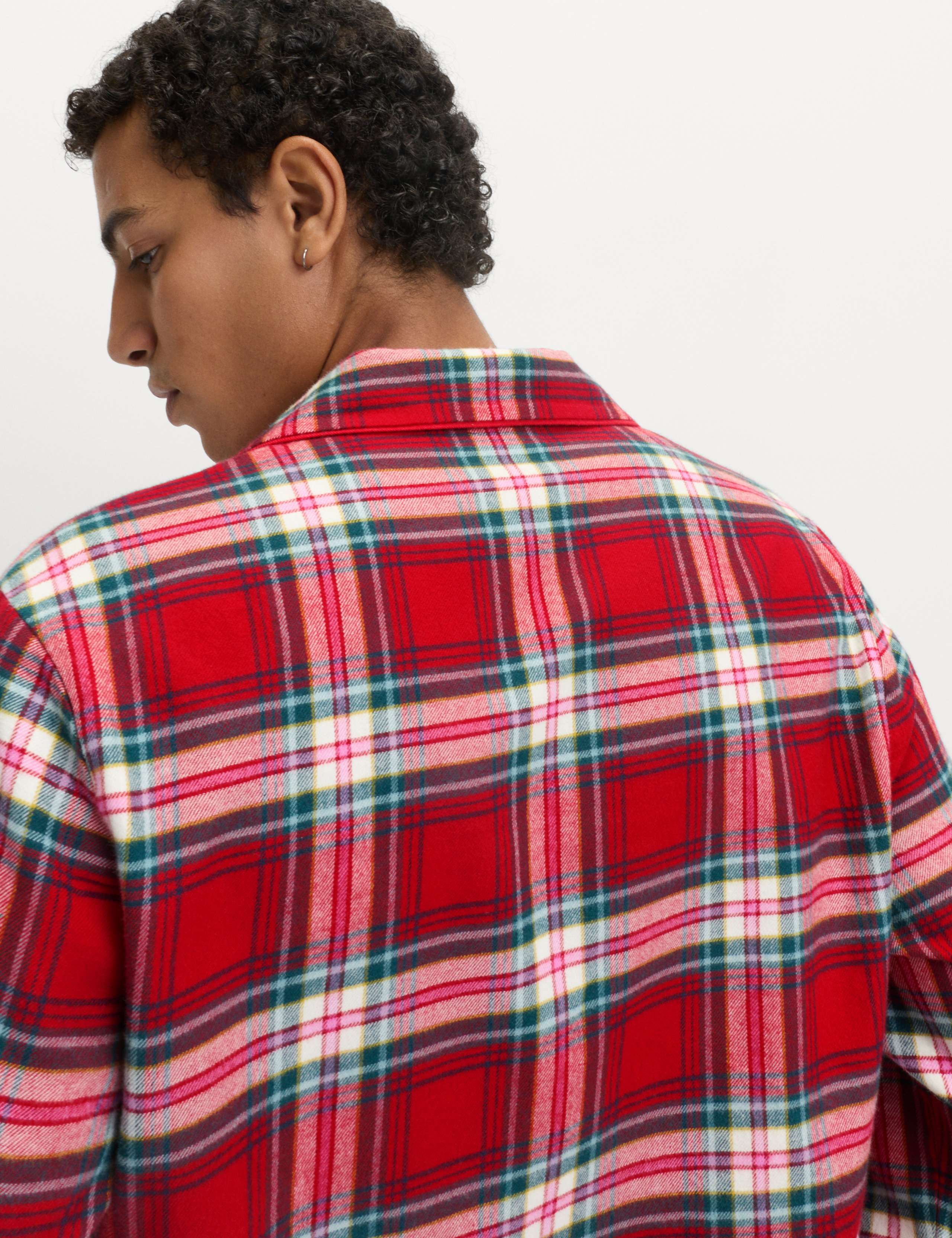 Pure Cotton Christmas Checked Pyjama Set 5 of 5