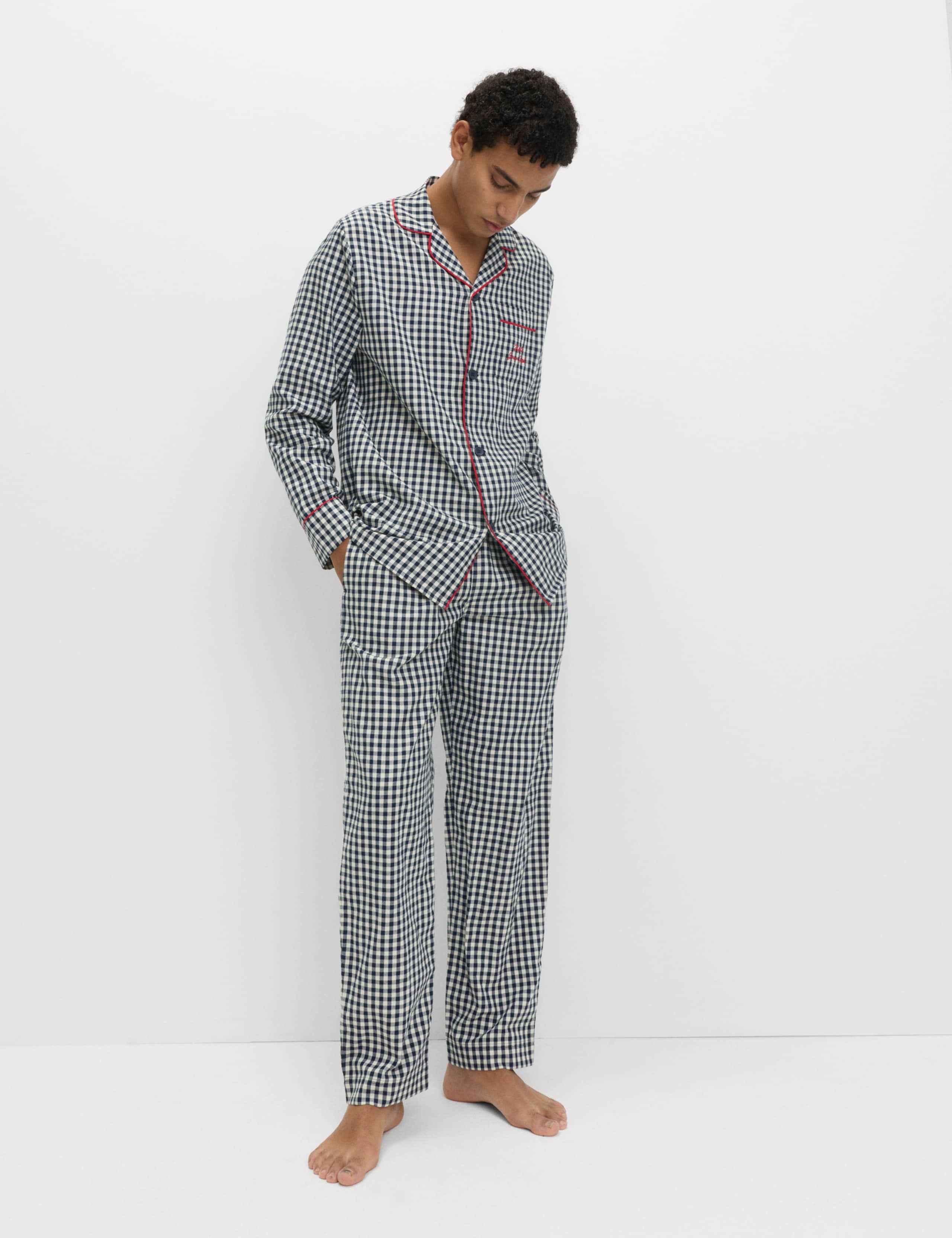 Pure Cotton Family Christmas Gingham Pyjama Set 1 of 6