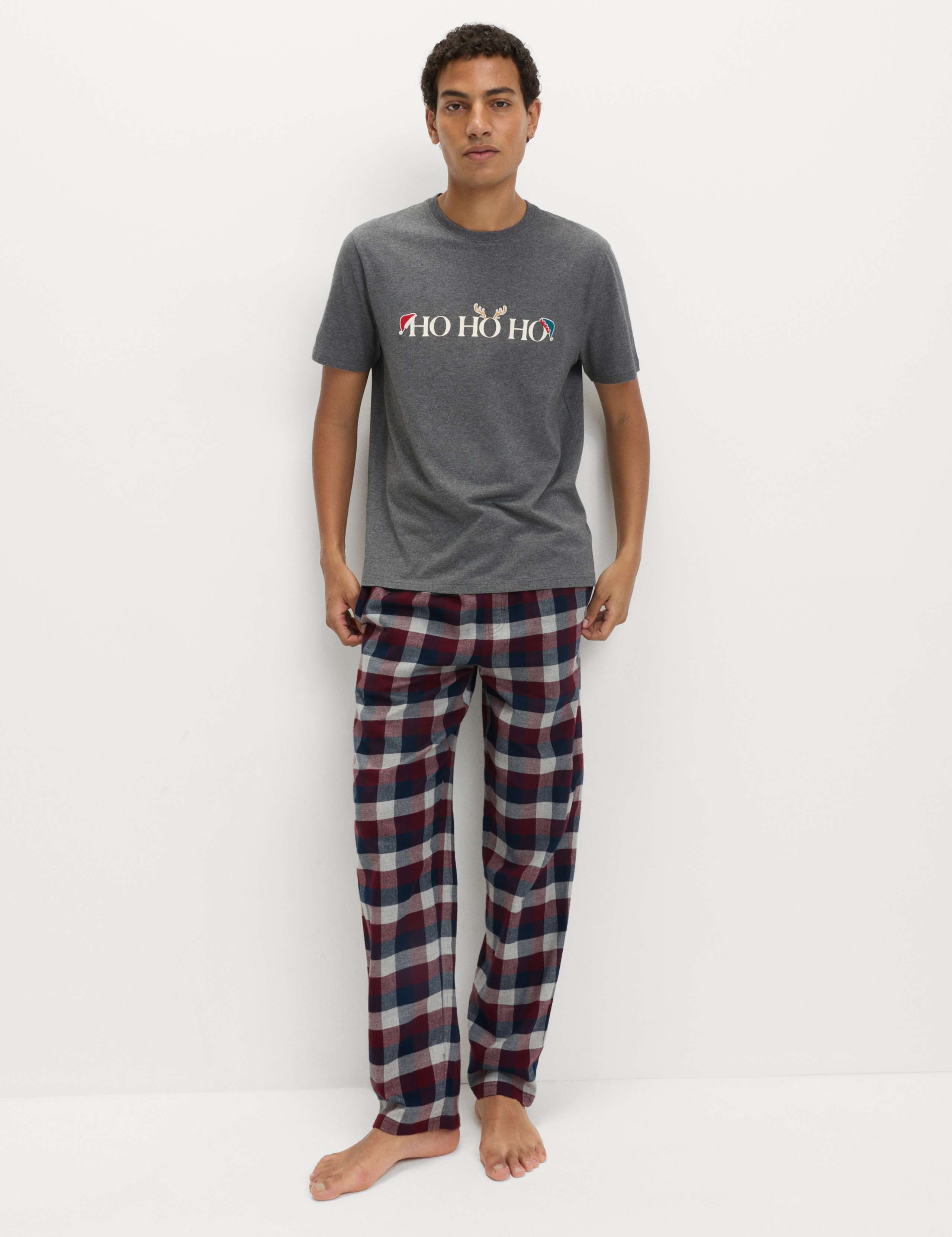 Pure Cotton Ho Ho Ho Loungewear Top 4 of 4