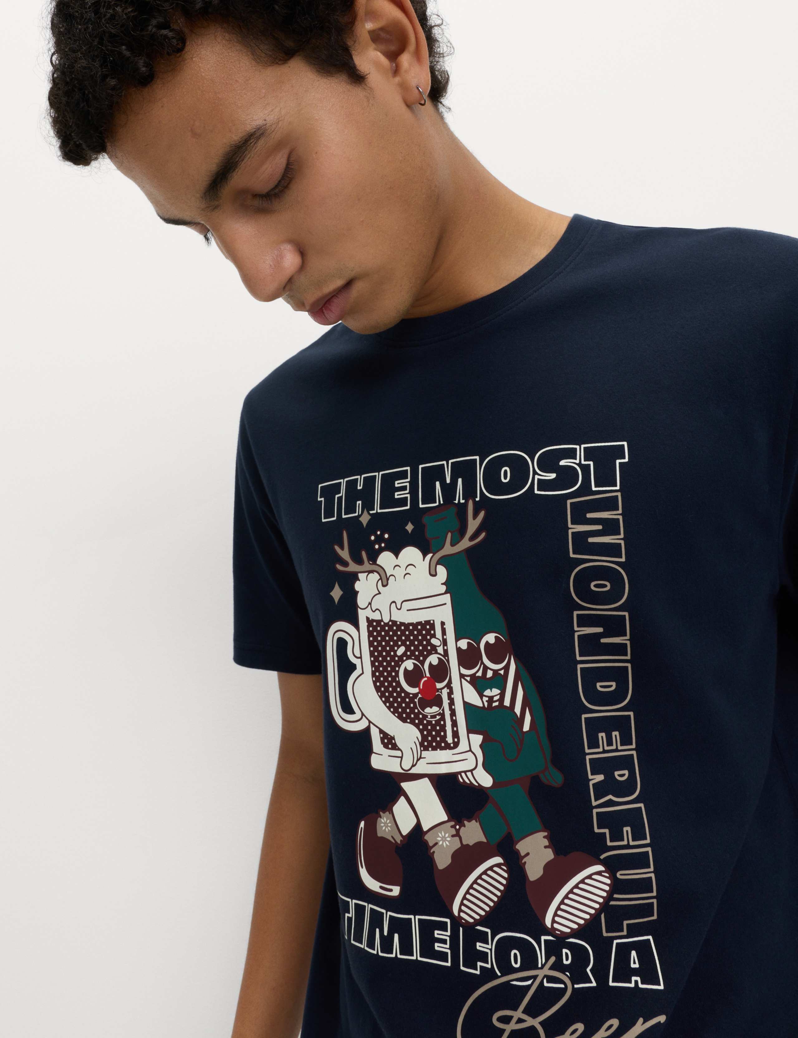 Pure Cotton Christmas Beer Loungewear Top 4 of 5