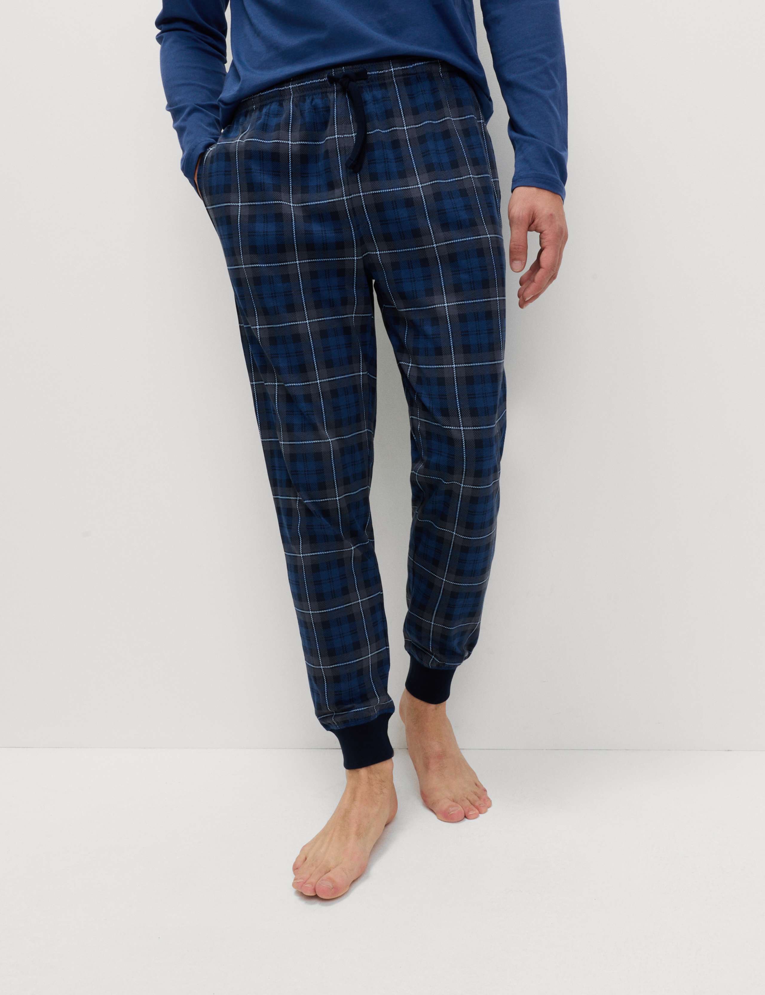 Pure Cotton Checked Pyjama Set 4 of 5