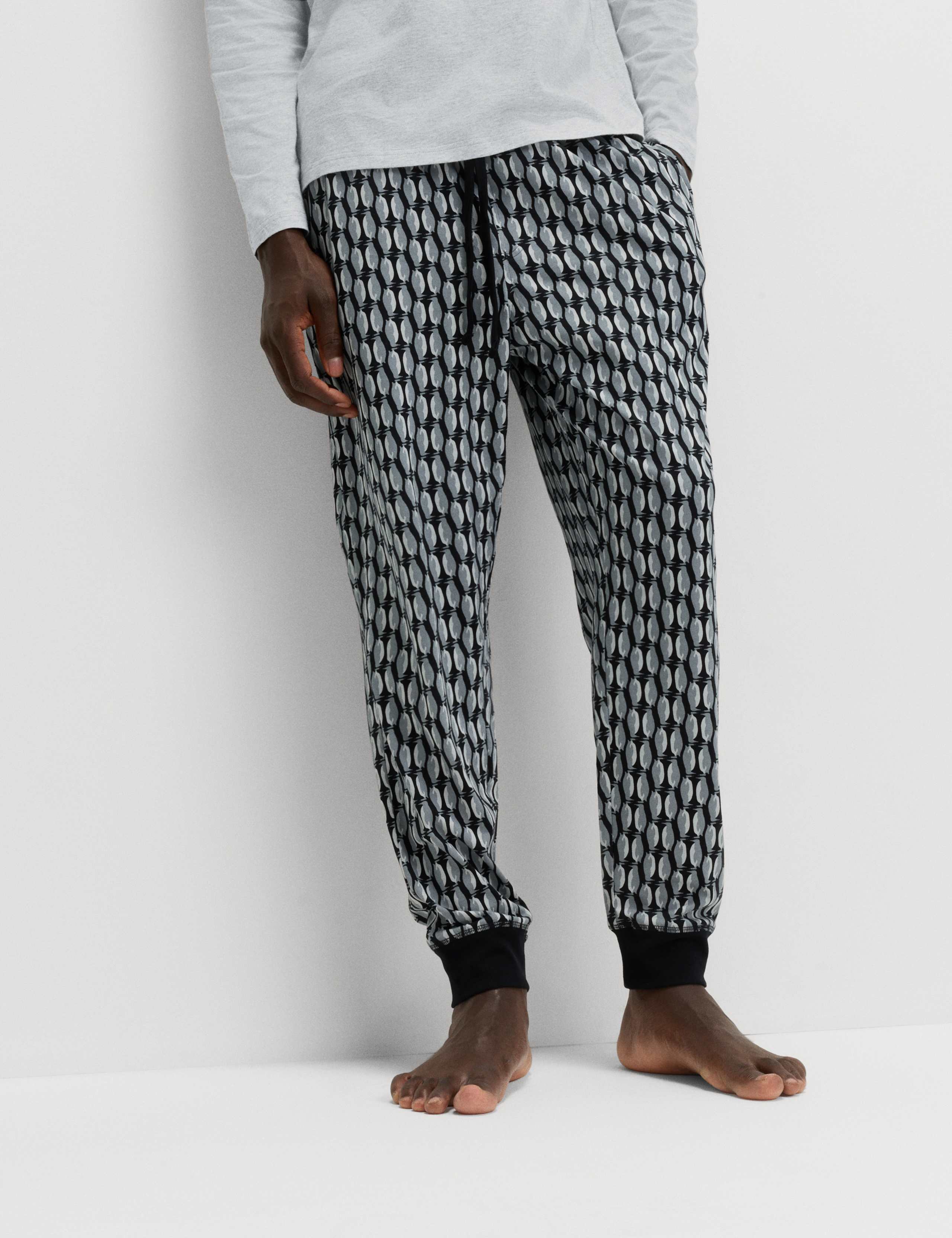 Pure Cotton Penguin Print Pyjama Set 5 of 6