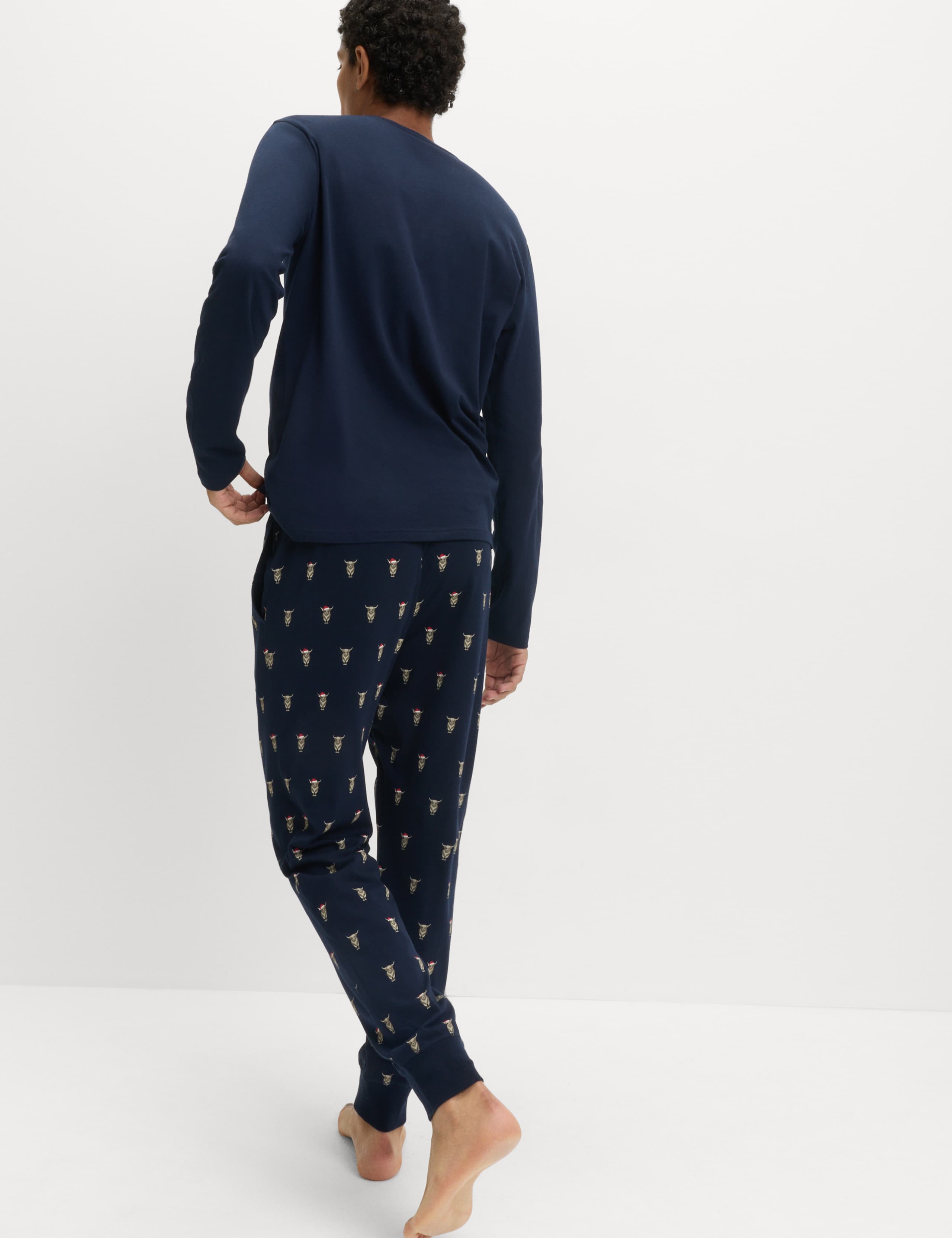 Pure Cotton Highland Cow Christmas Pyjamas 4 of 5